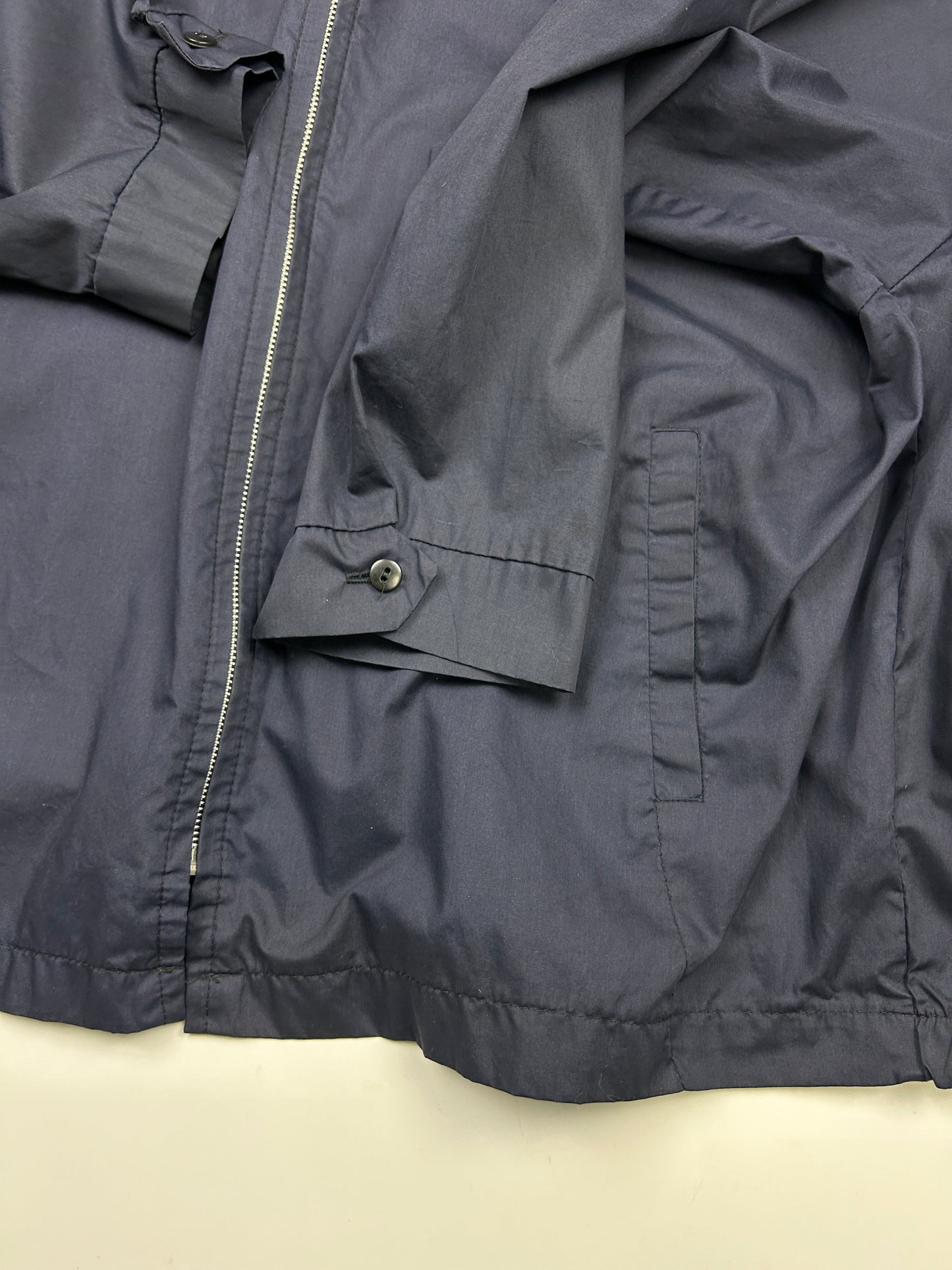 Vintage 90s Back Pack Light Harrington Style Cropped Jacket Size XL Navy Blue