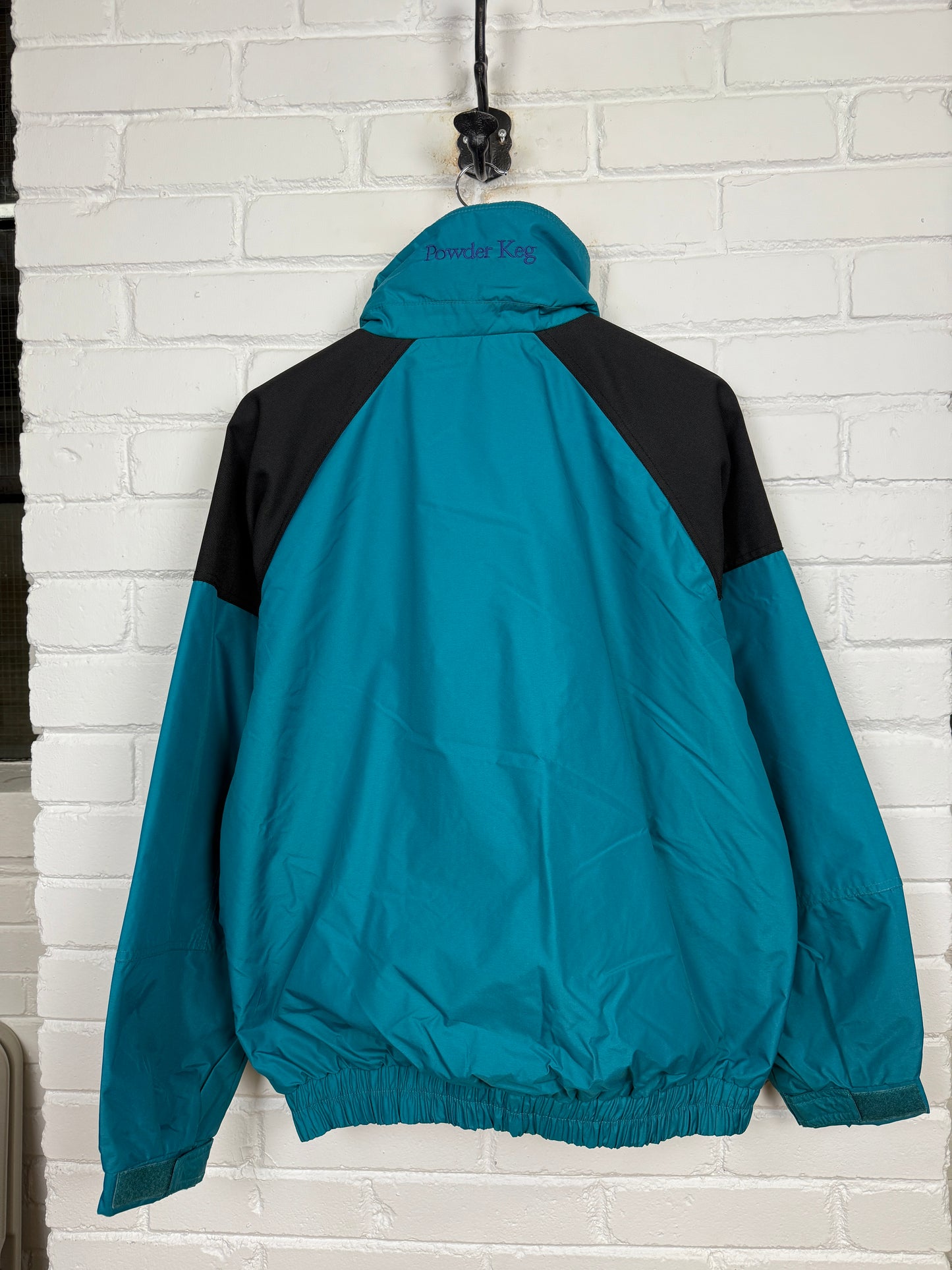 Vintage 80s/90s Columbia Powder Keg Ski Bomber Jacket Size M Teal