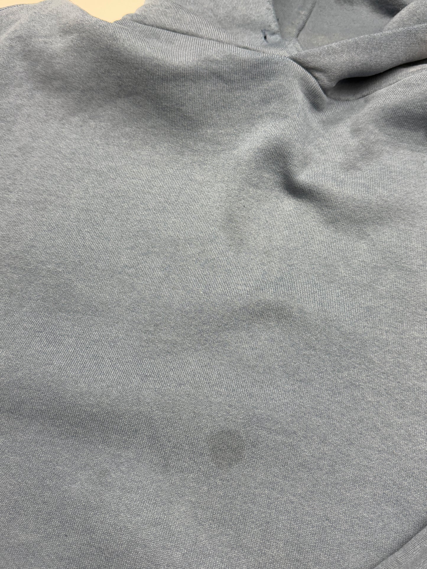 Vintage Russell Athletic Cropped Boxy Fit Blank Hooded Sweatshirt Size XXL Powder Blue