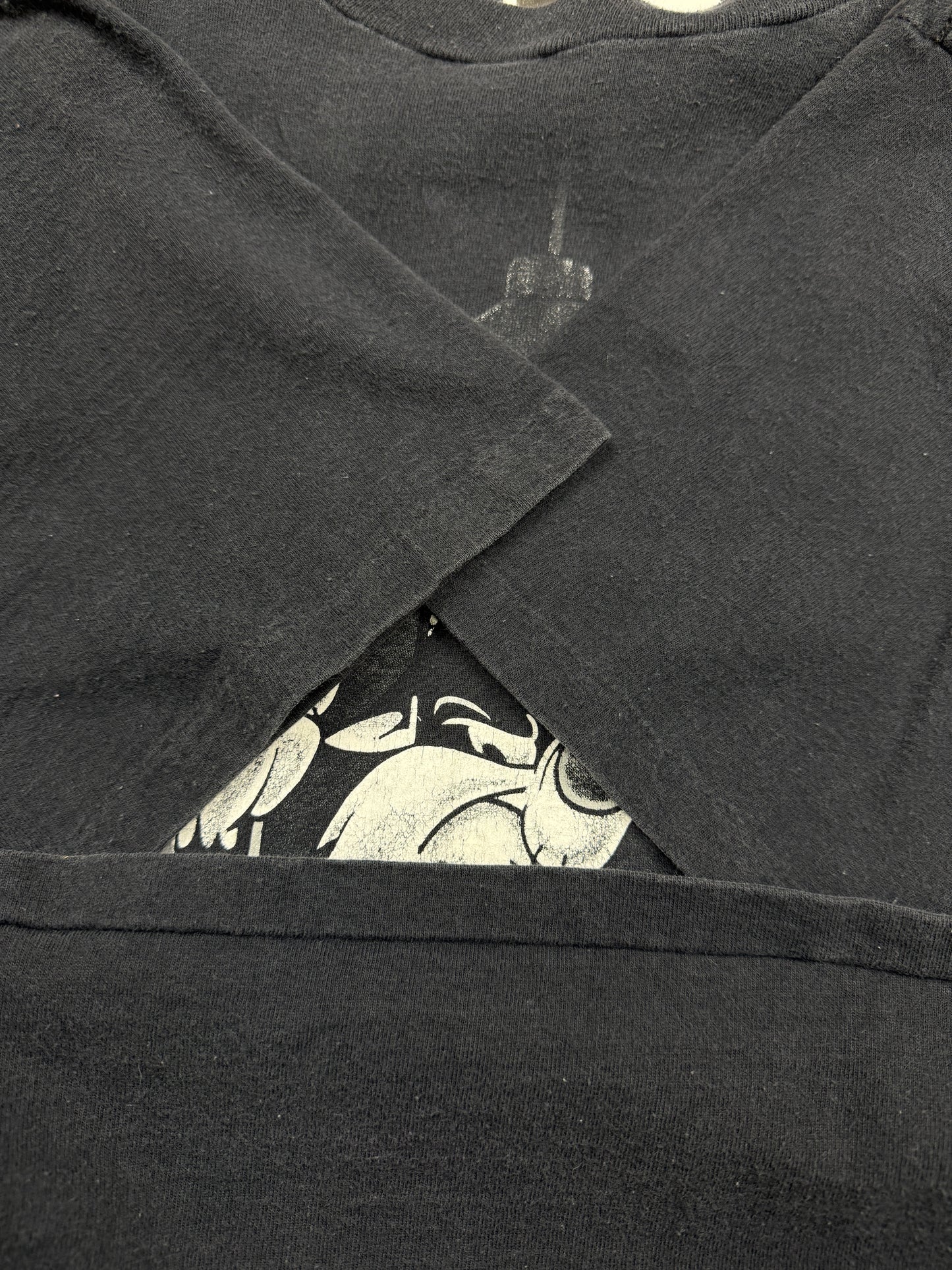 Vintage 1994 Looney Tunes Black Out Taz Bugs Daffy Sylvester Pool Table T Shirt  Size L 90s