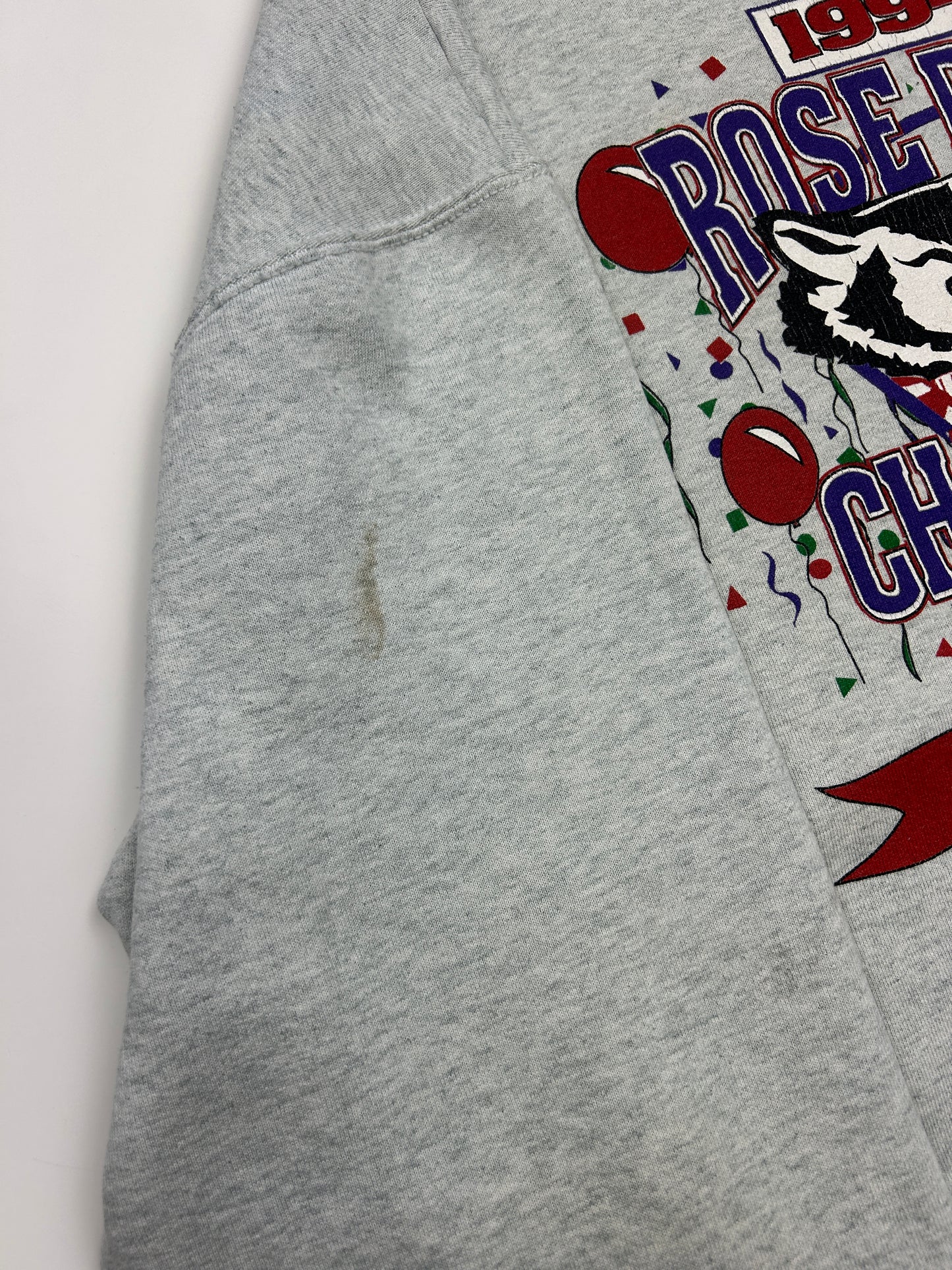 Vintage 1994 Wisconsin Badgers Rose Bowl Champs Football NCAA Sweatshirt Size XXL 90s