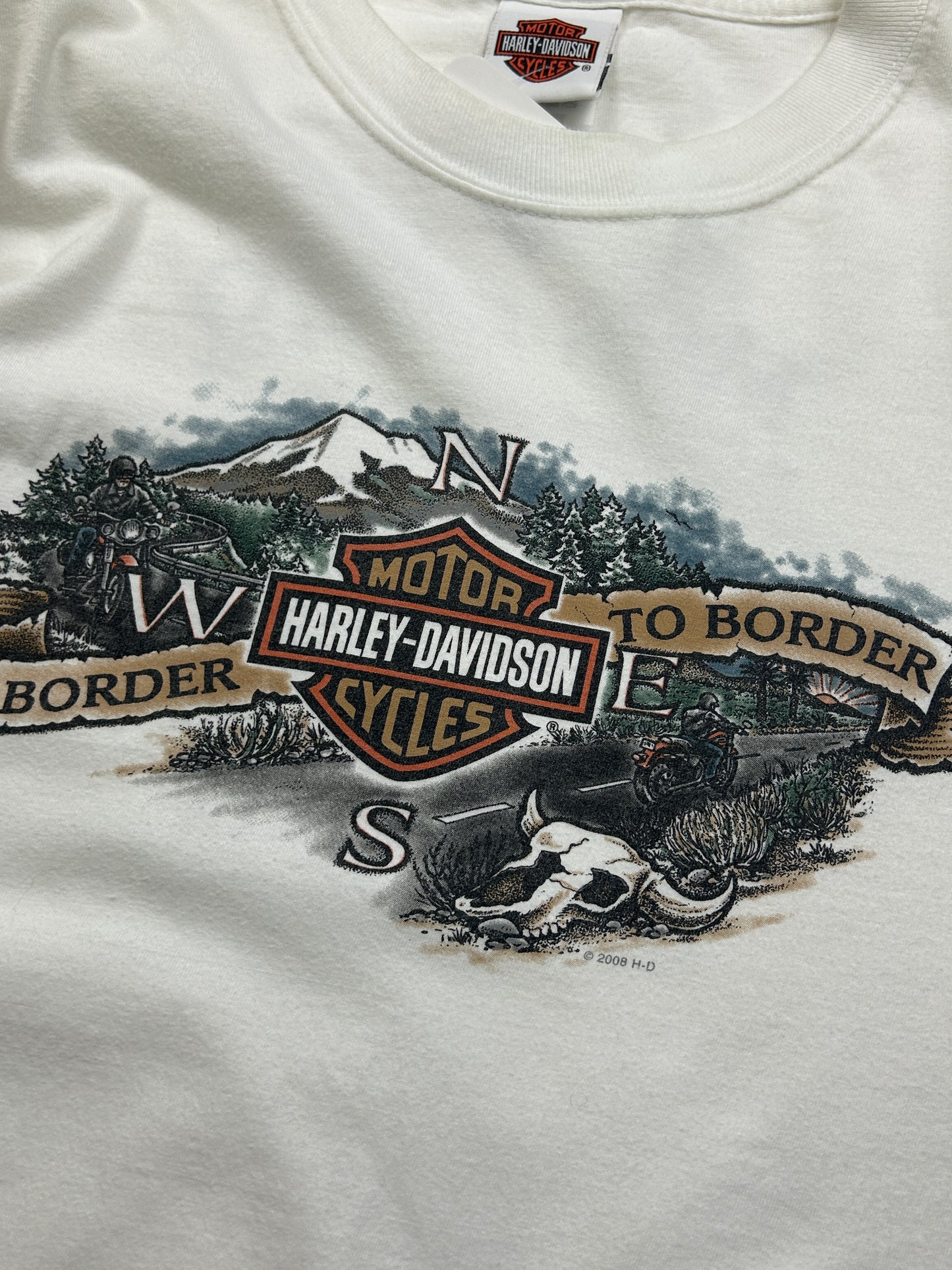 2008 Harley Davidson Border To Border California Long Sleeve T Shirt Size L