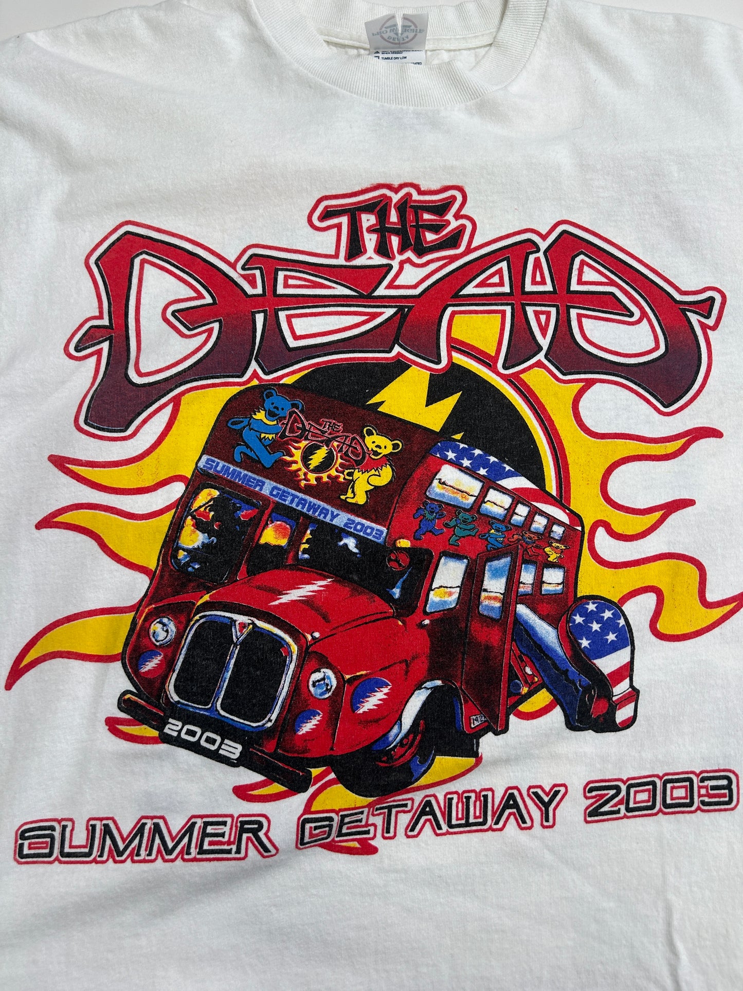 Vintage 2003 Grateful Dead Summer Getaway The Dead Tour Band Music T-Shirt Size L
