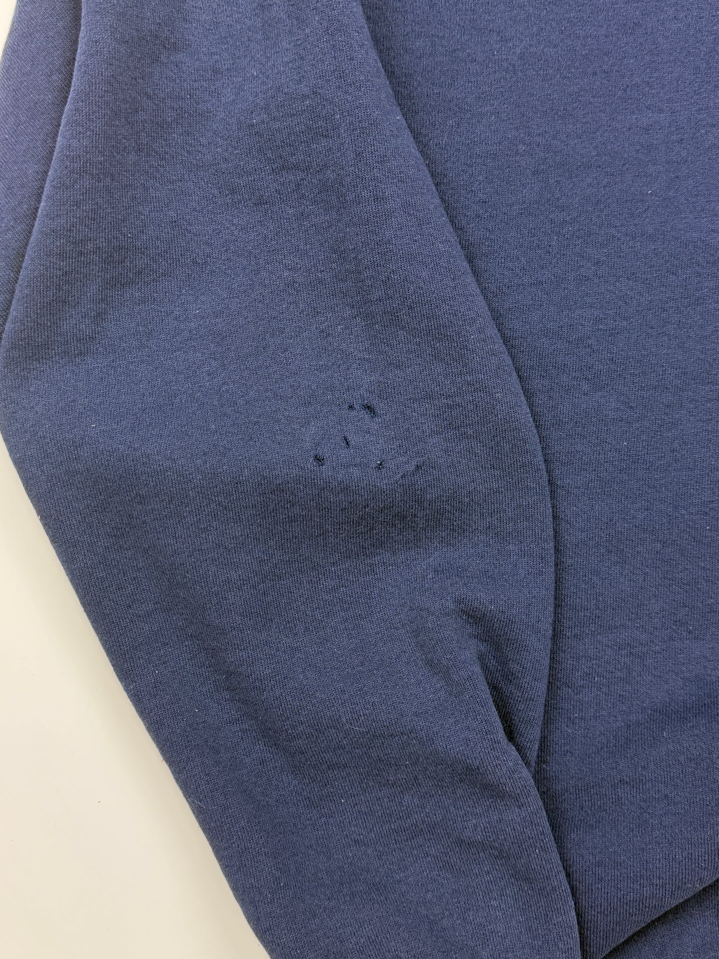 Vintage Russell Athletic Cropped Boxy Fit Blank 1/2 Zip Sweatshirt Size XL Navy Blue