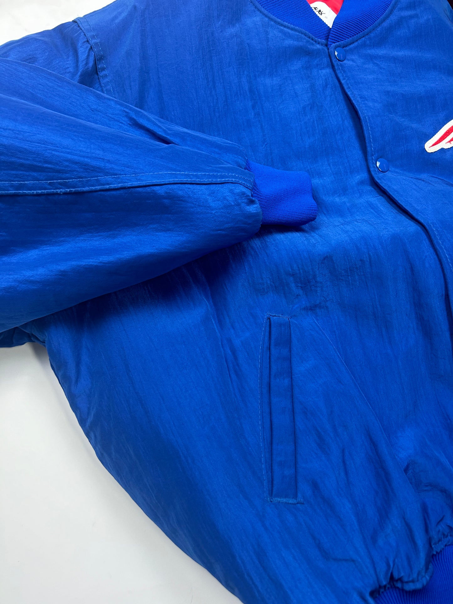 Vintage 90s New England Patriots Starter Insulated Satin Bomber Jacket Size XL