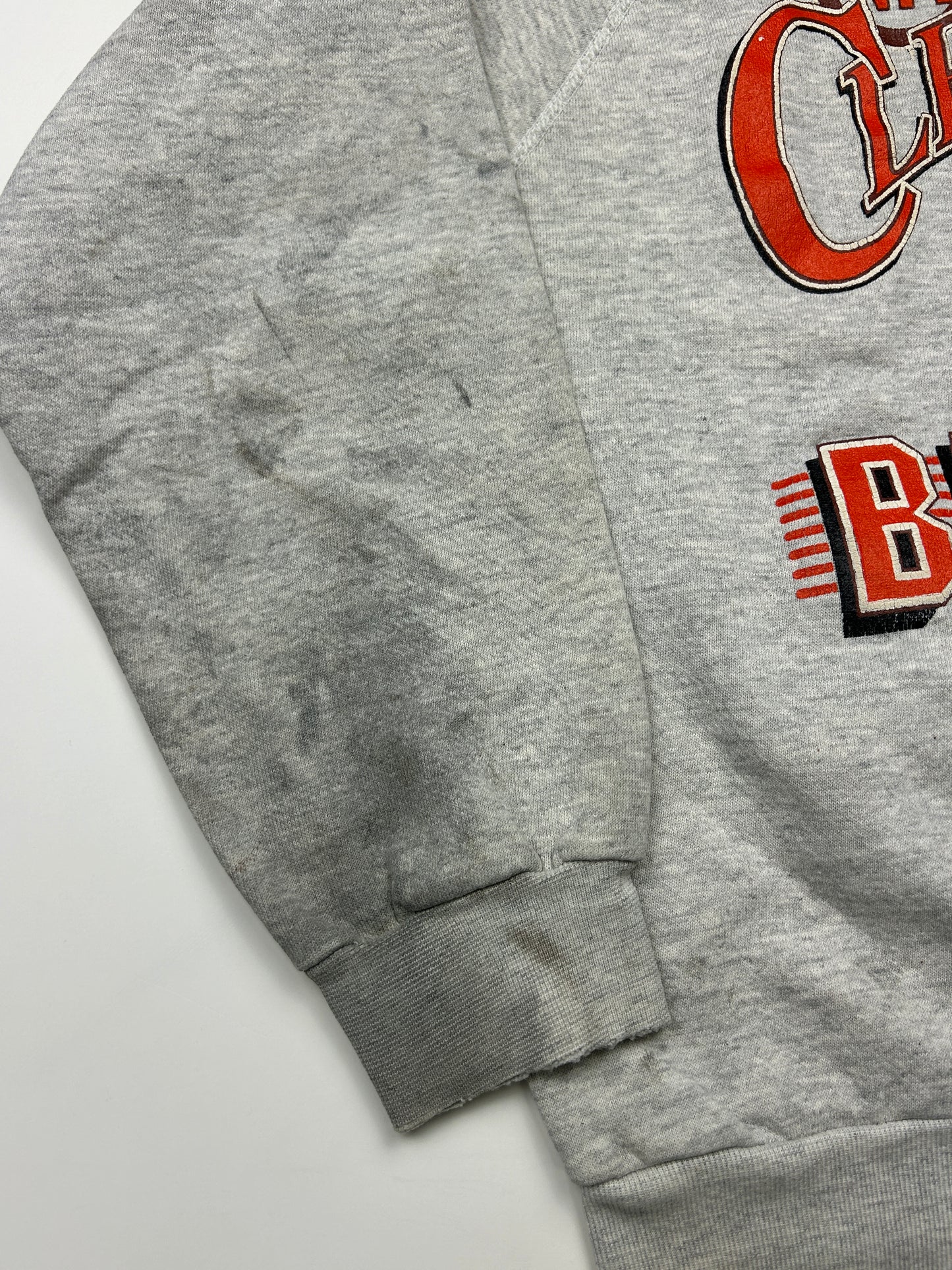 Vintage 80s/90s Cleveland Browns Big Graphic Puff Print NFL Sweatshirt Size L