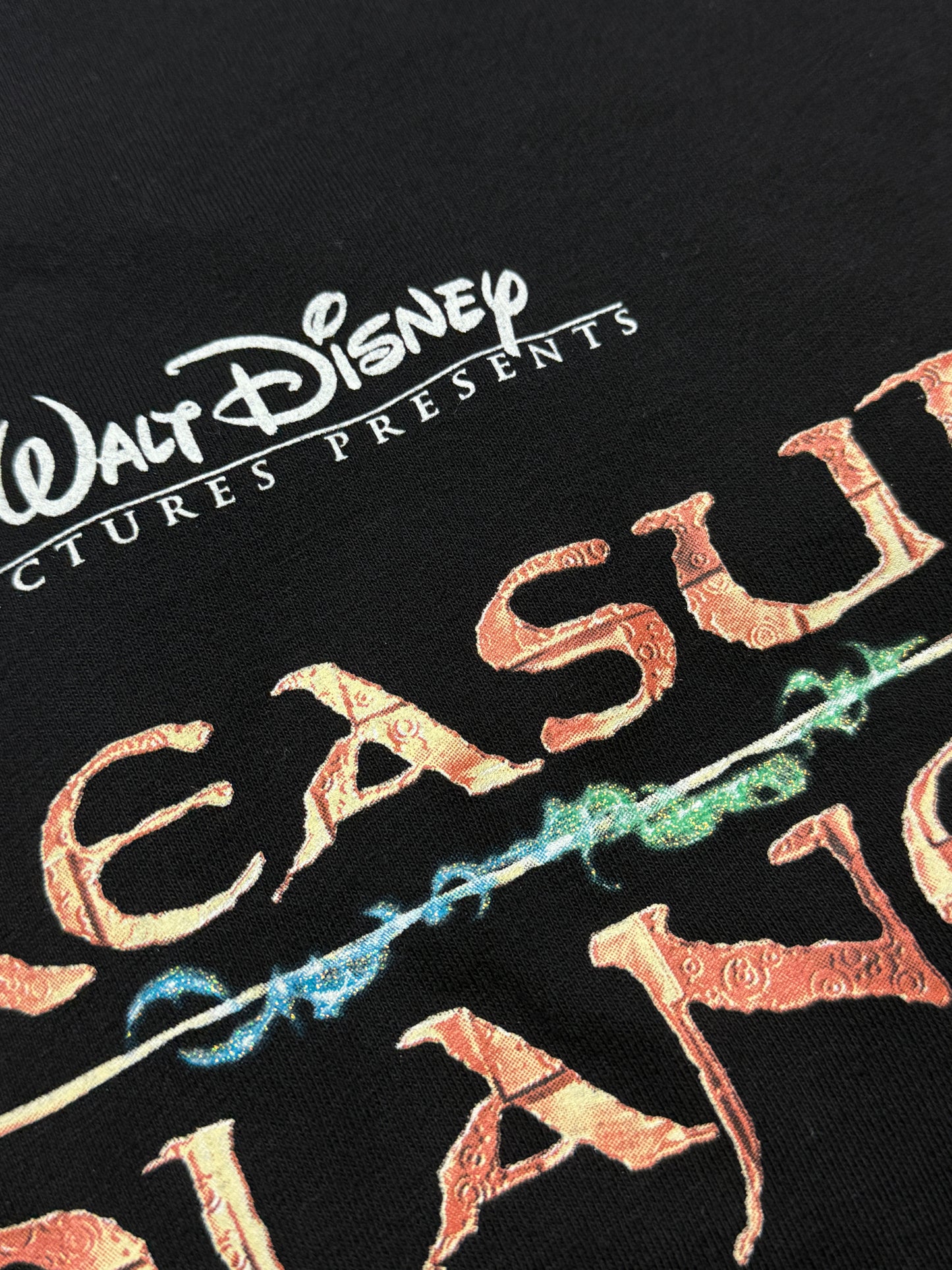 Vintage 2002 Disney Treasure Planet Title Hit Movie Promo T Shirt Size XL