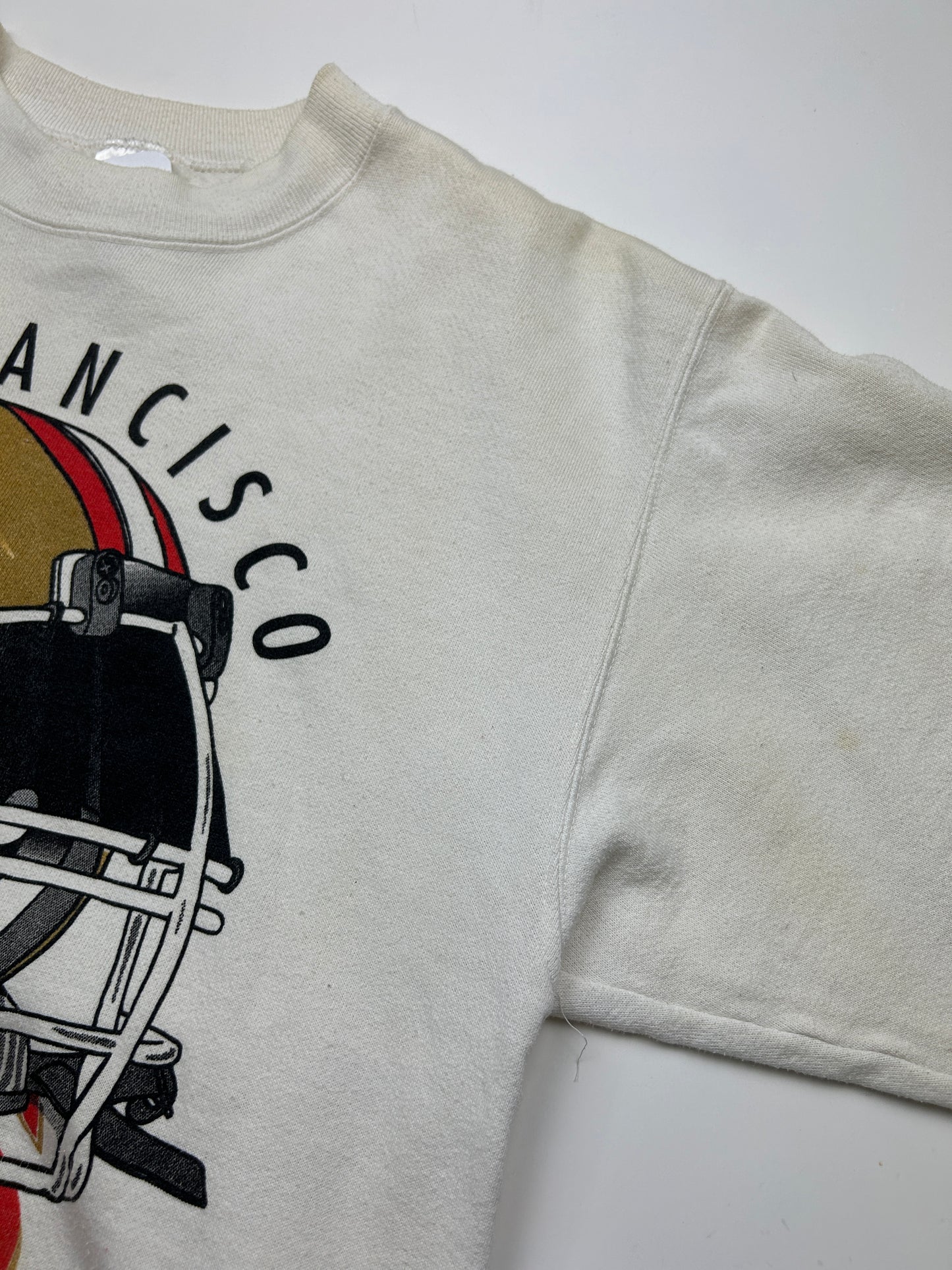Vintage 90s San Francisco 49ers NFL Helmet Graphic Sweatshirt Size M