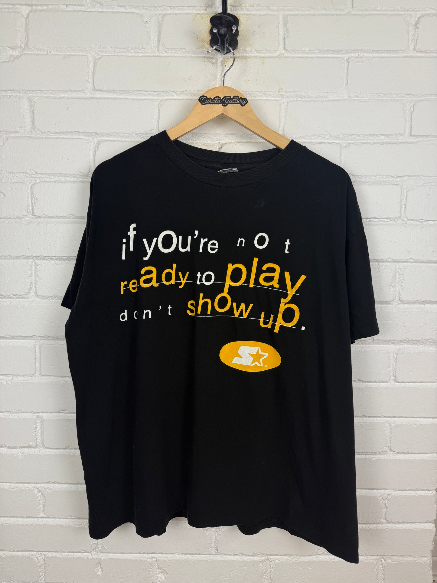 Vintage 1995 Hamilton Tiger-Cats Starter If Youre Not Ready To Play Dont Show Up Size L