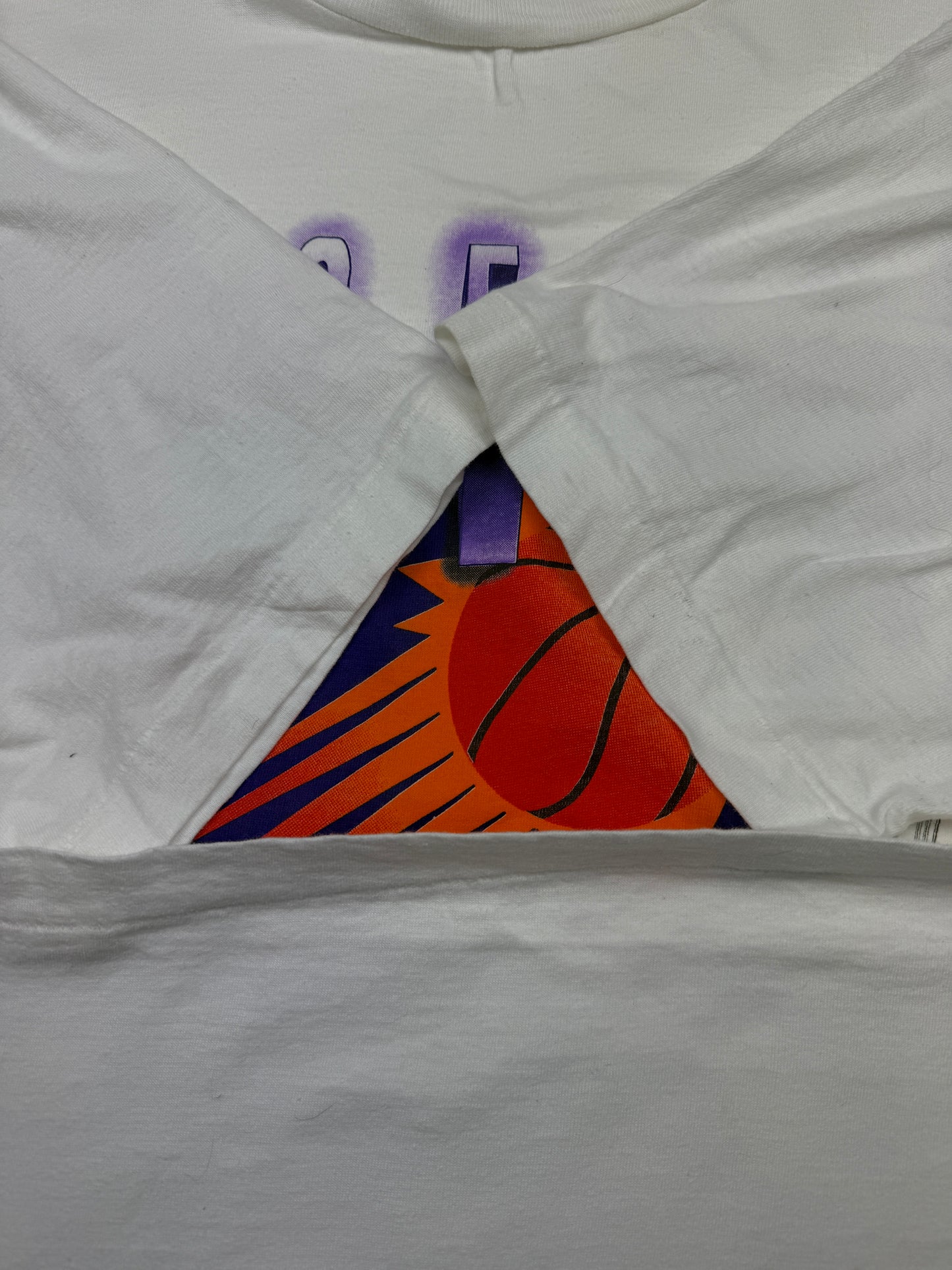 Vintage 90s Phoenix Suns NBA Basketball Magic Johnson Ts Big Graphic T Shirt Size XL