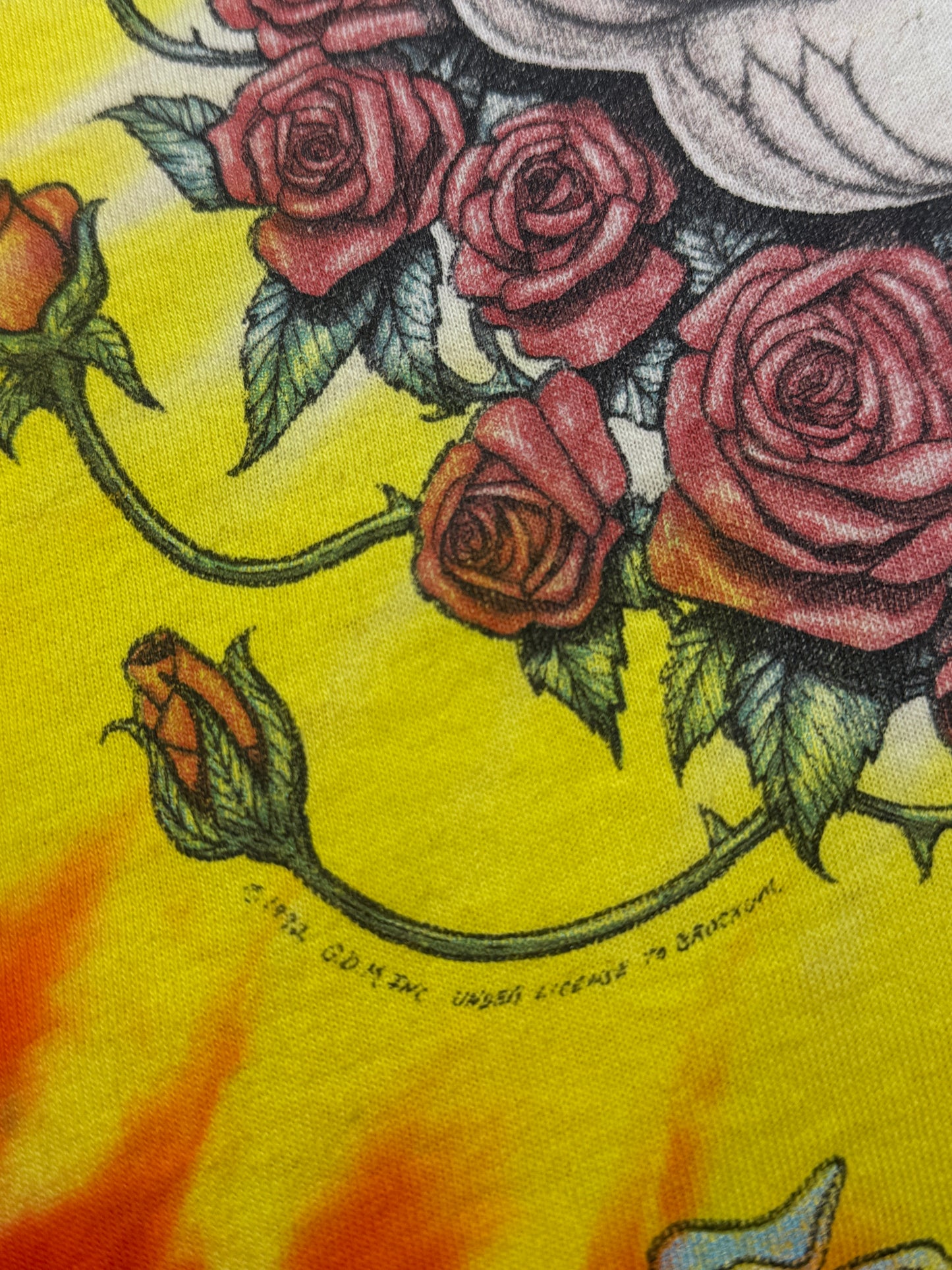 Vintage 1992 Grateful Dead Space Your Face Tie Dye Distressed GD Music T Shirt Size XL 90s