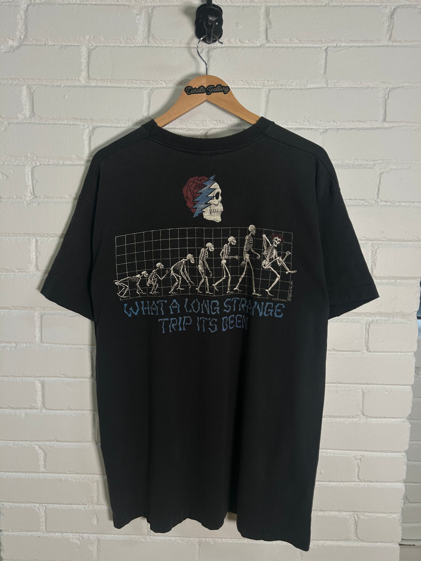 Vintage 1993 Grateful Dead What A Long Strange Trip Its Been Liquid Blue Music T-Shirt Size XL 90s