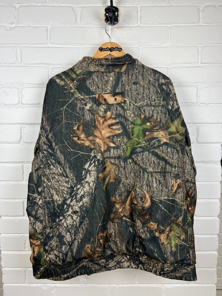 Remington Mossy Oak Break Up Camo Reversible Canvas Insulated Bomber Jacket Size XL