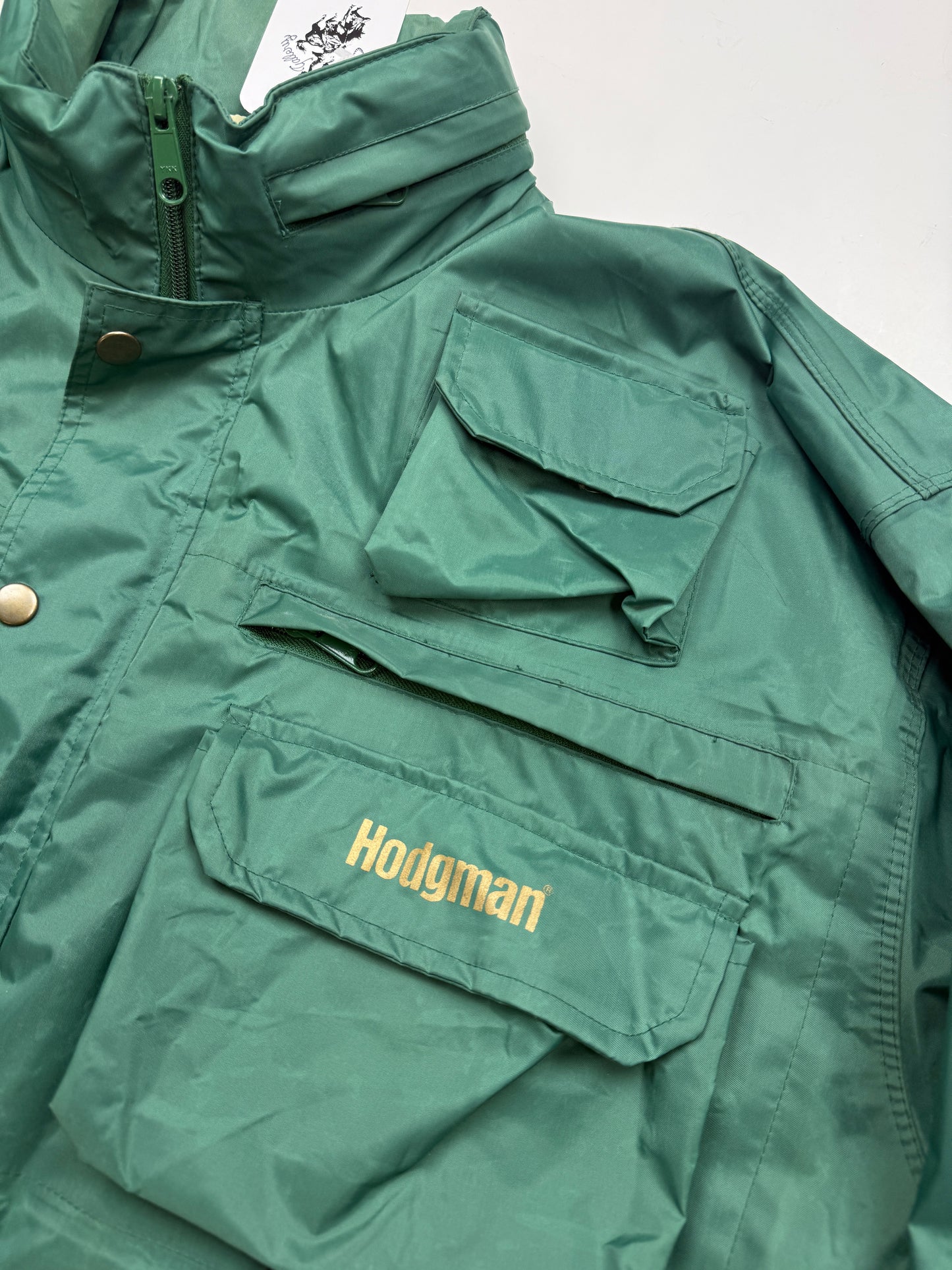 Vintage 80s/90s Holgman Lakestream Fly Fishing Multi Pocket Waterproof Jacket Size L