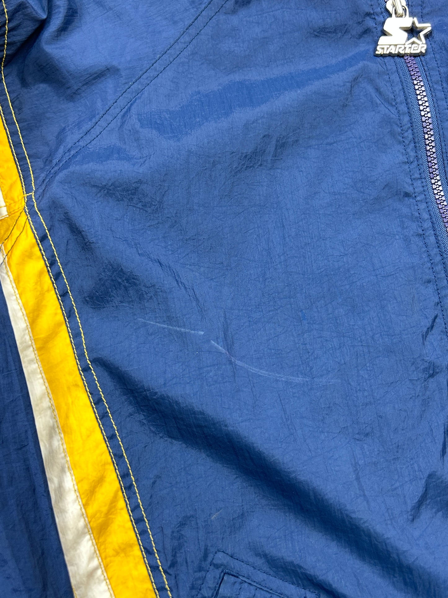 Vintage 90s Michigan Wolverines Starter Embroidered Big Logo Windbreaker Size M