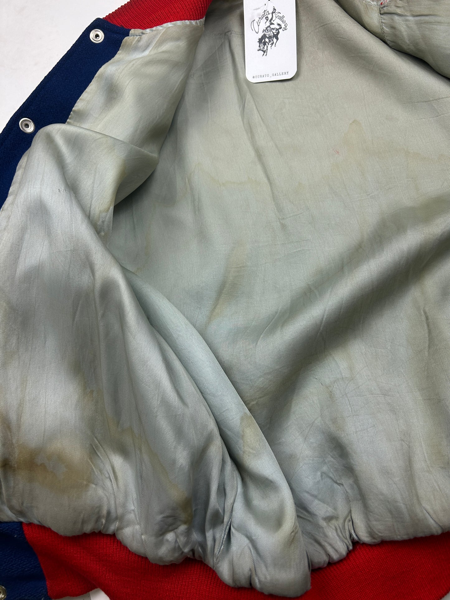 Vintage 70s/80s Holloway Falcons Stitched Varsity Letterman Jacket Size 44 L