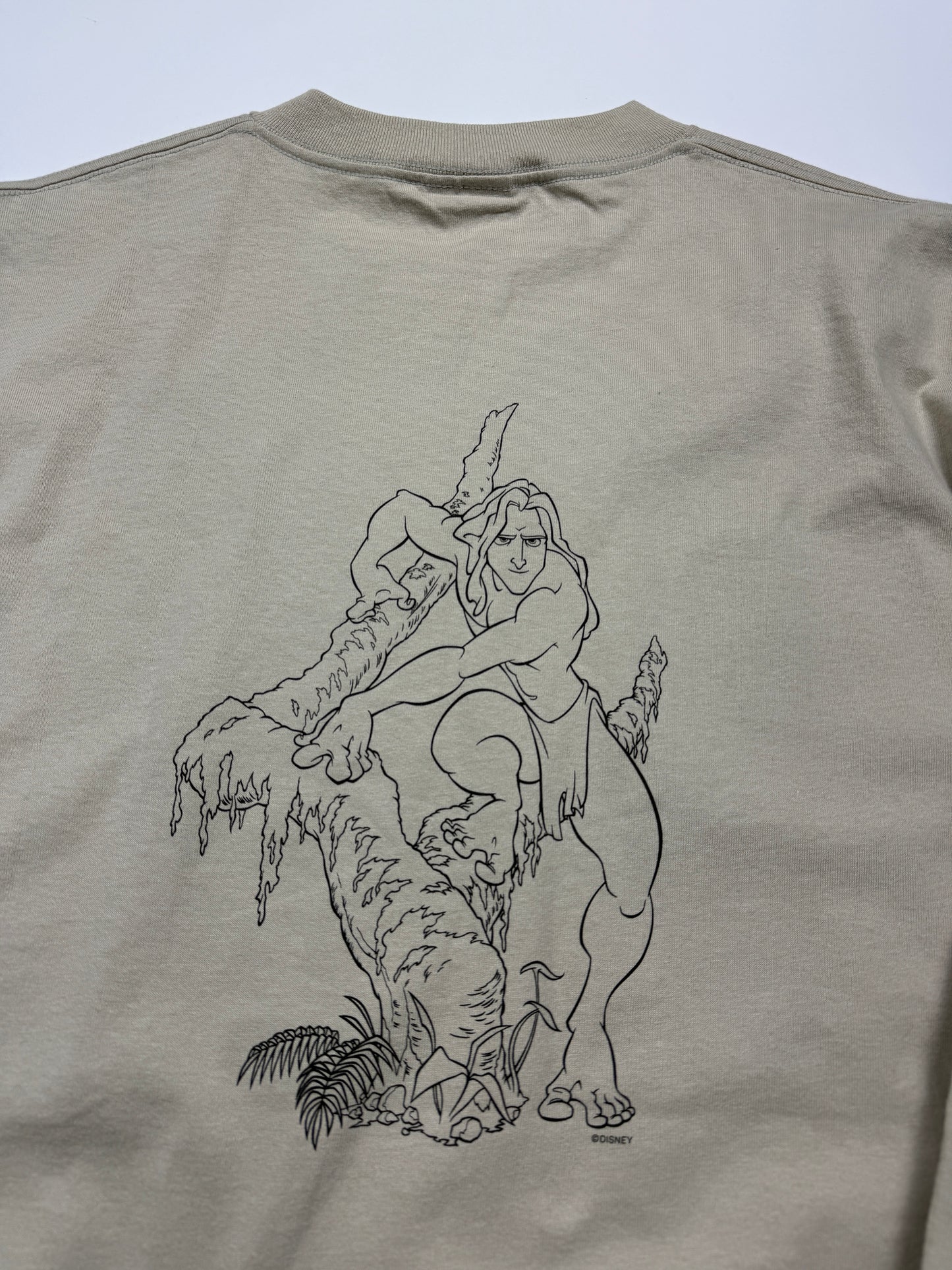 Vintage 1998 Tarzan Movie Promo Hand Drawing Title Hit Long Sleeve T Shirt Size XL