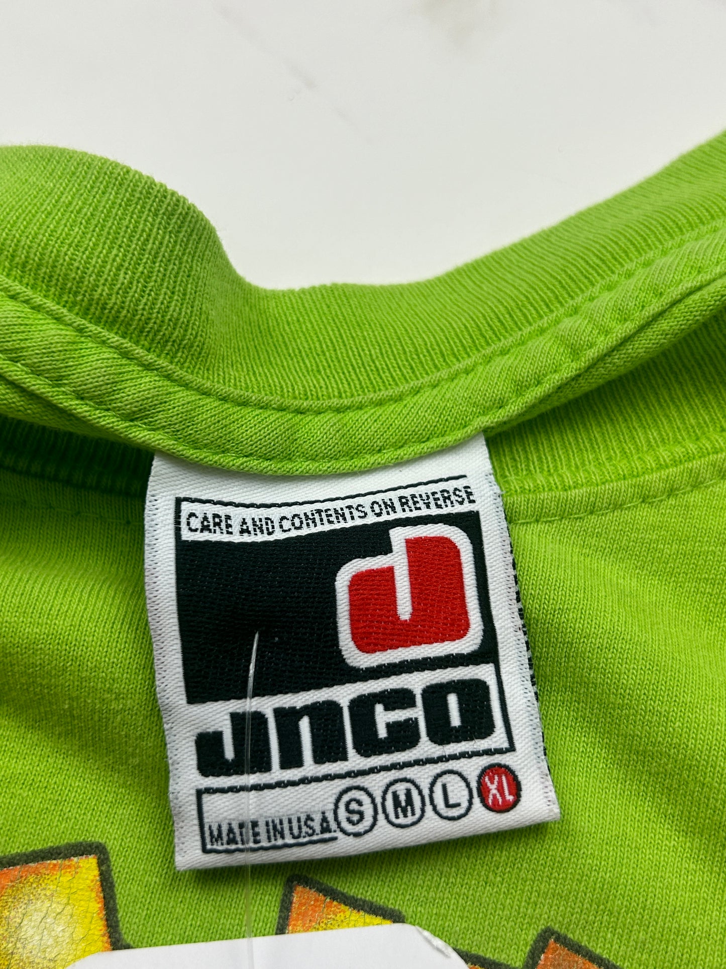 Vintage 2000 Jnco Y2K Flame Head USA Graphic T Shirt Size XL