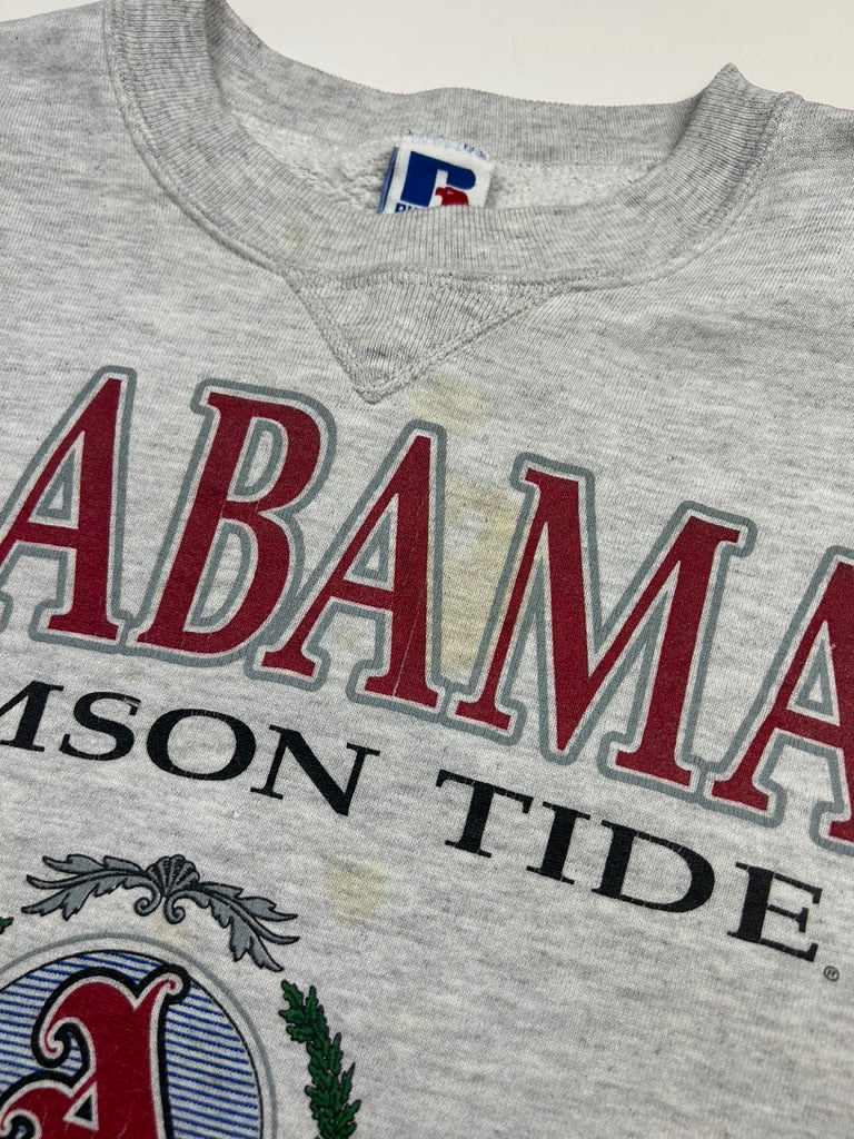 Vintage 90s Albama Crimson Tide SEC Roll Tide Russell Athletic Graphic Sweatshirt Size L