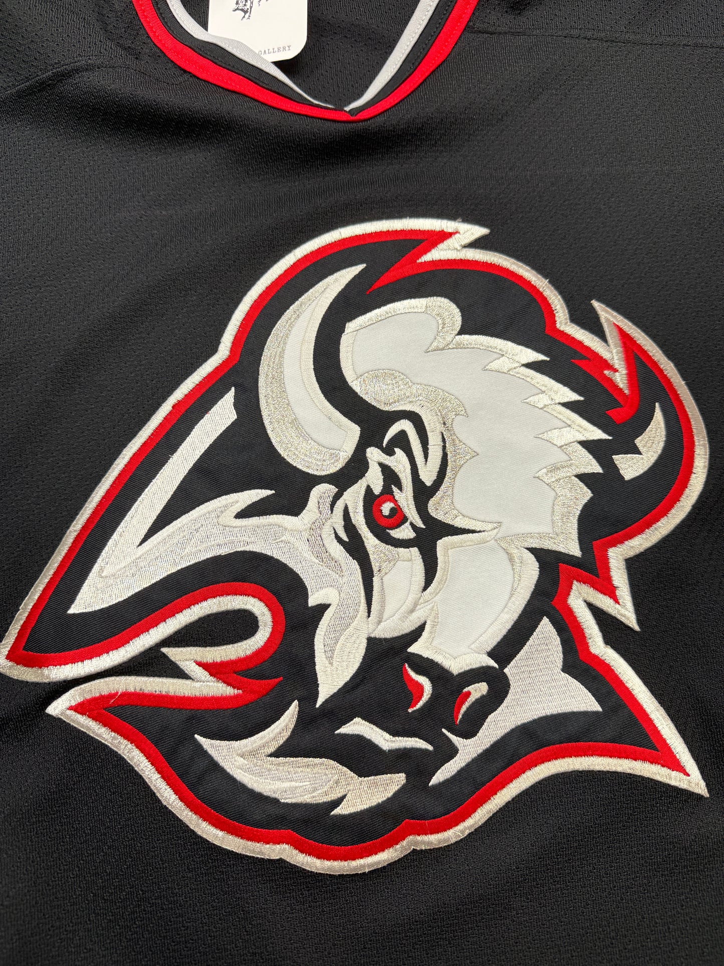 Vintage 90s Buffalo Sabres Goat Head Stitched CCM Hockey Jersey Size M Black
