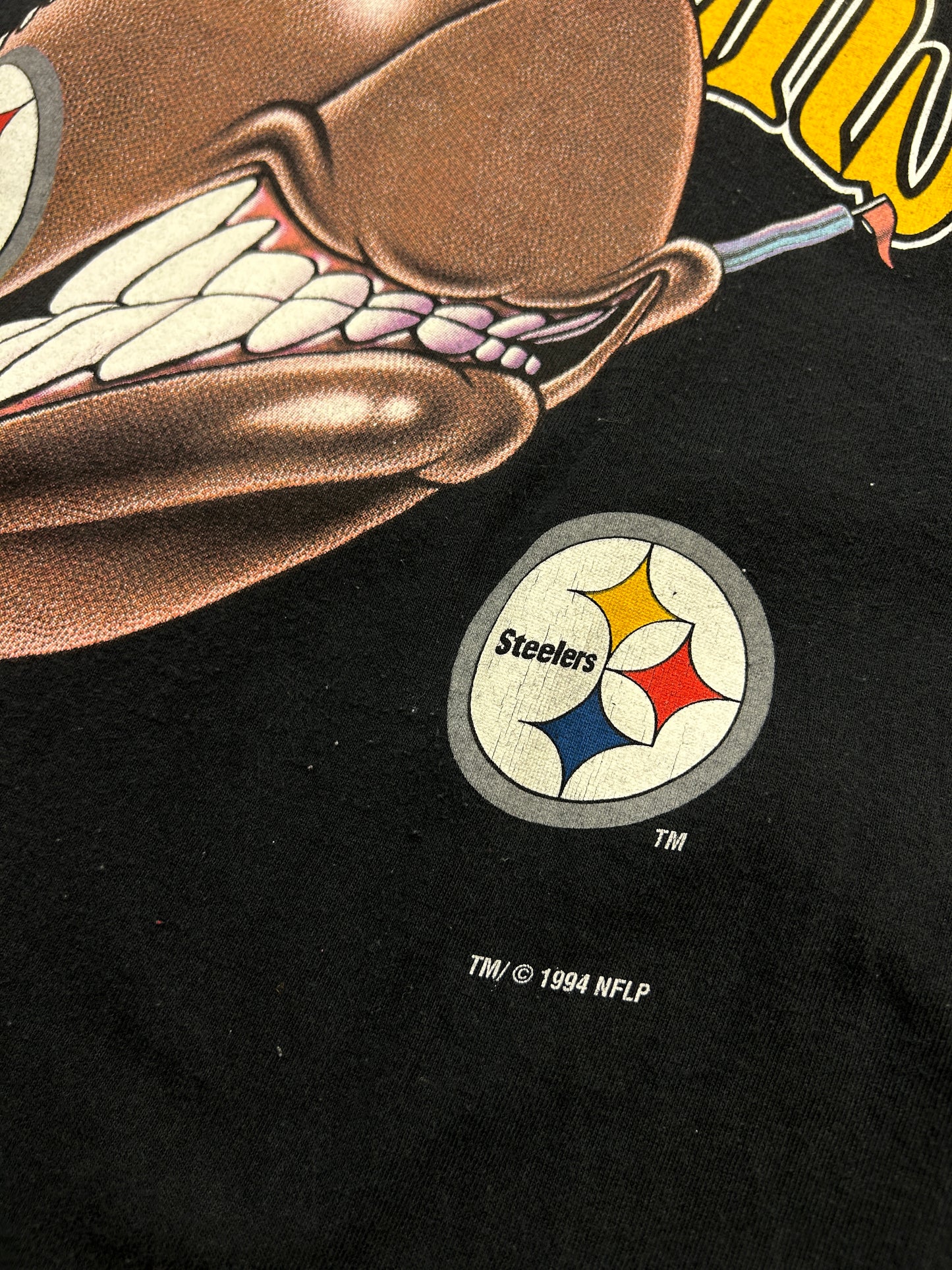 Vintage 1994 Pittsburgh Steelers NFL Football Big Graphic T Shirt Size XL 90s