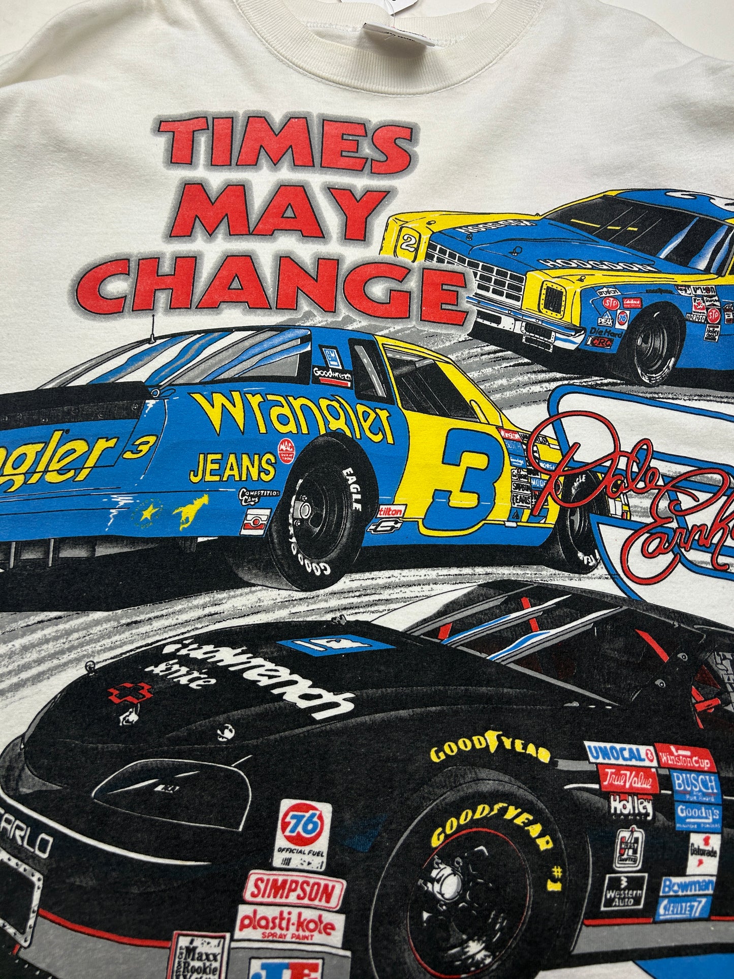 Vintage 1996 Dale Earnhardt Times May Change But The Man Remains Nascar AOP T Shirt Size XL 90s