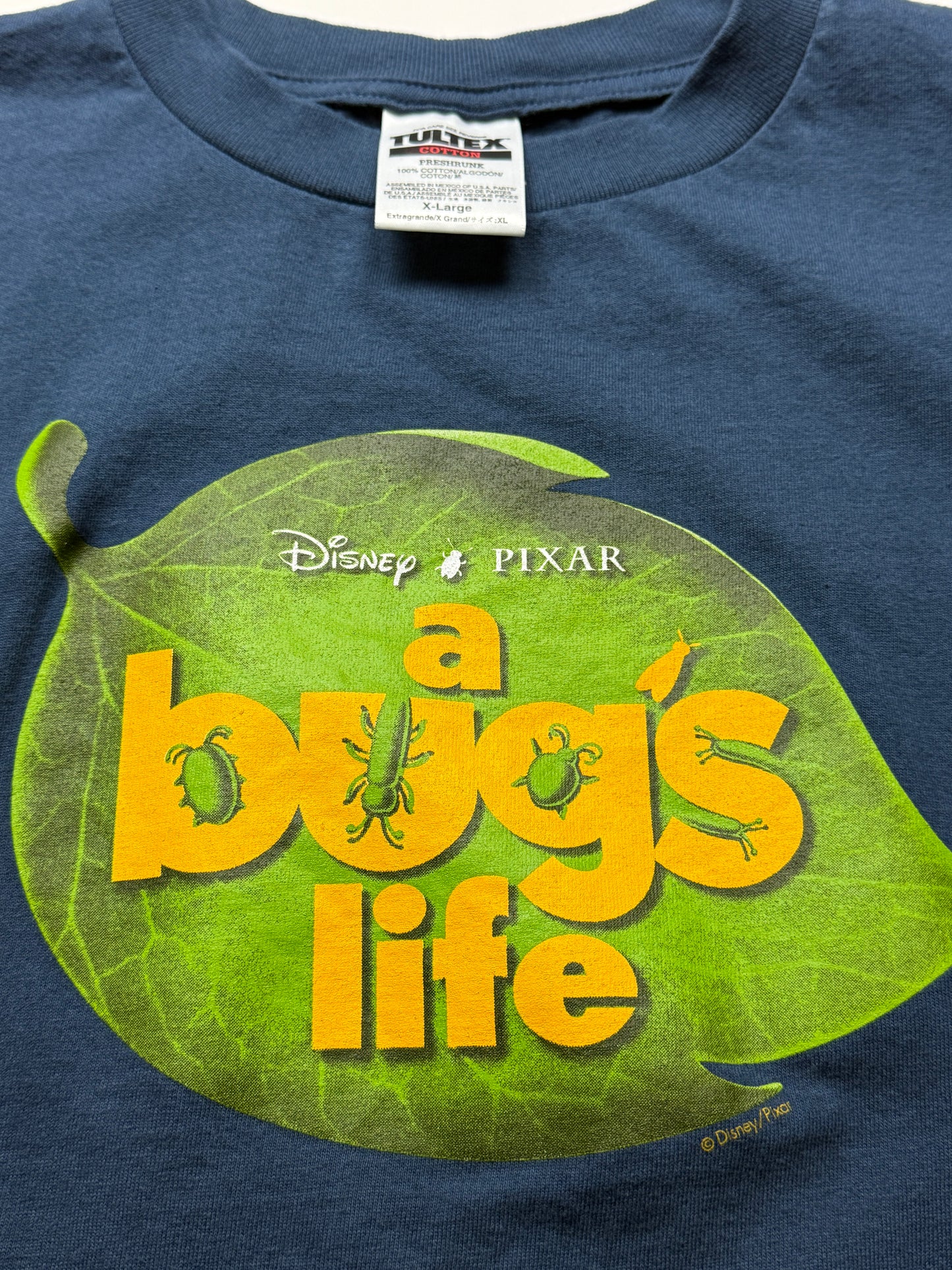 Vintage 1998 A Bugs Life Disney Pixar Movie Promo Graphic T Shirt Size XL