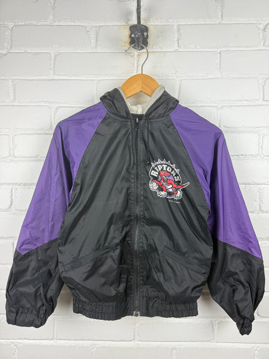 Vintage 1994 Toronto Raptors Nylon Two Tone Light Windbreaker Size Youth M