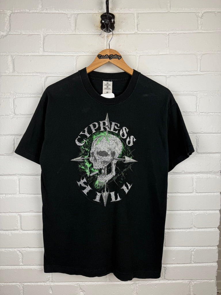 Vintage 90s Cypress Hill Weed Skull Band Latino Rap T Shirt Size L