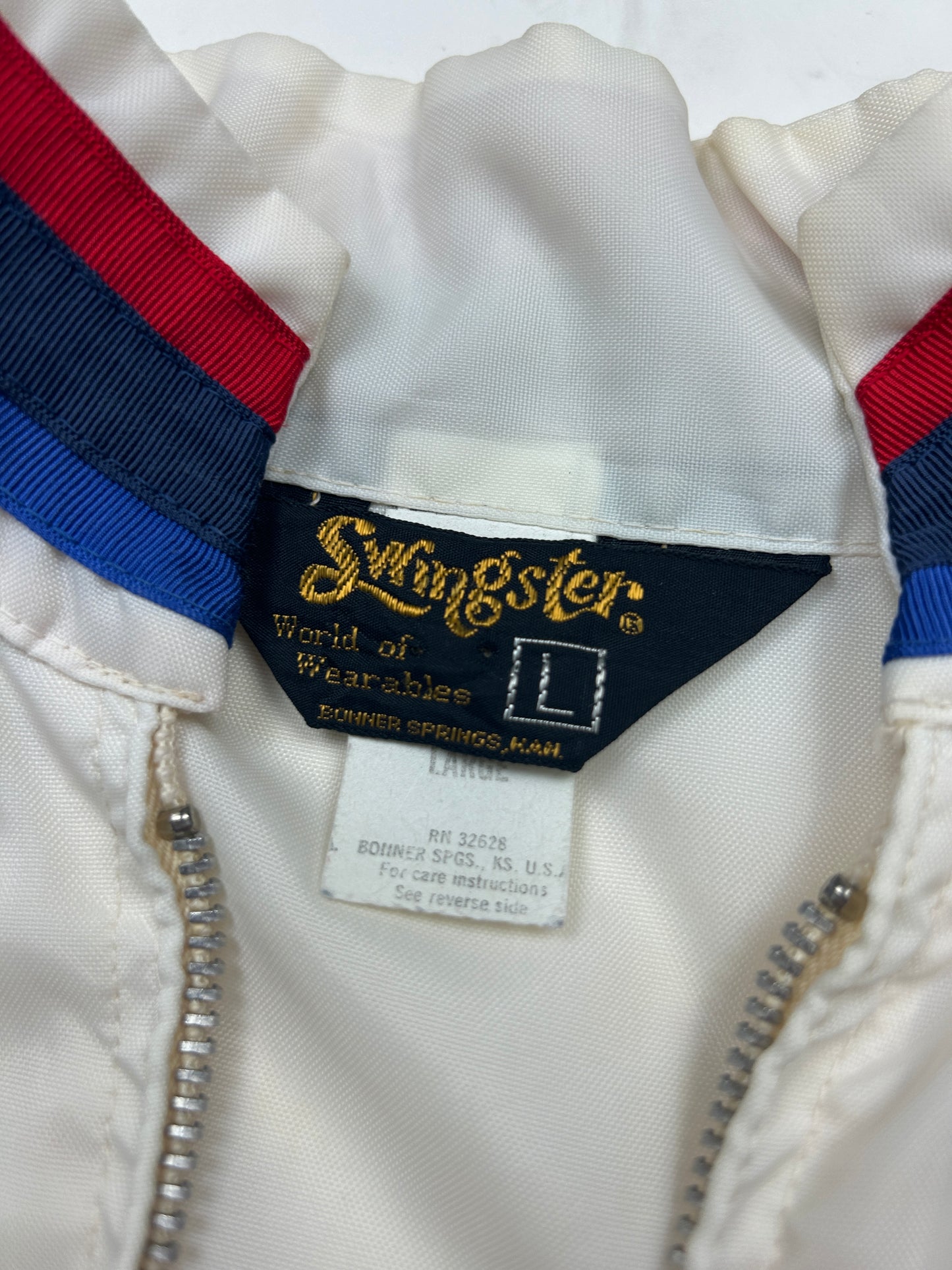 Vintage 80s Swingster Good Year First National City Racing Light Jacket Size L