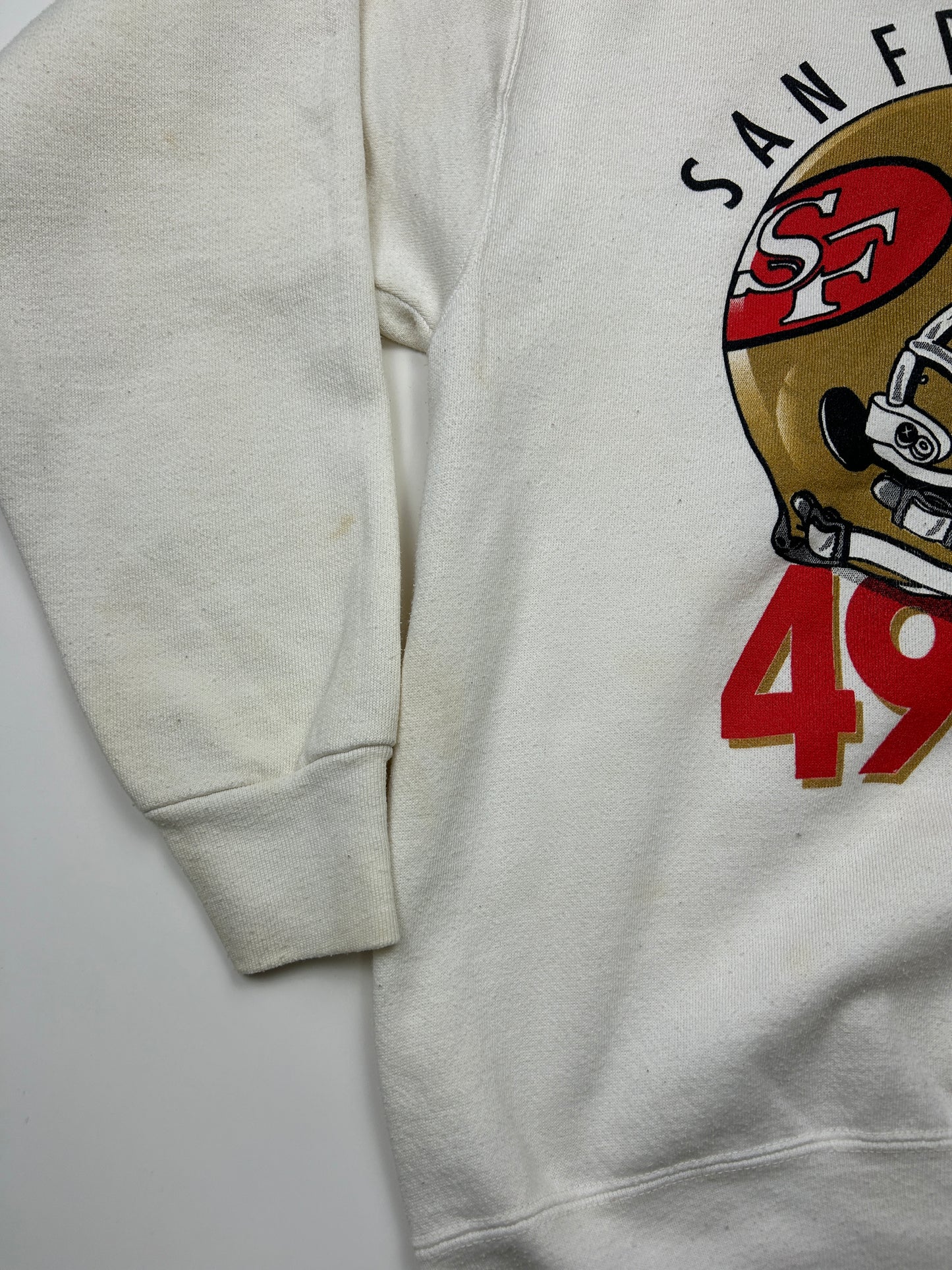 Vintage 90s San Francisco 49ers NFL Helmet Graphic Sweatshirt Size M