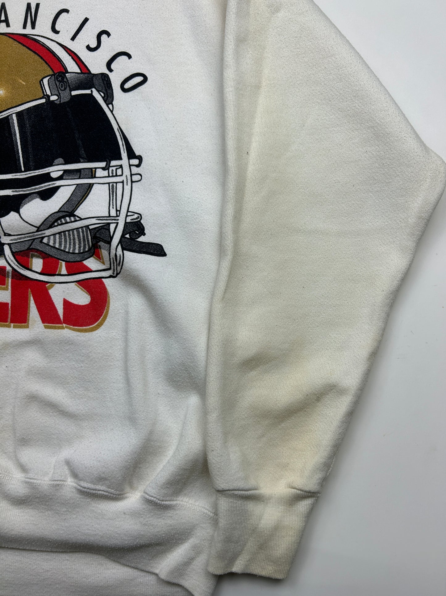 Vintage 90s San Francisco 49ers NFL Helmet Graphic Sweatshirt Size M
