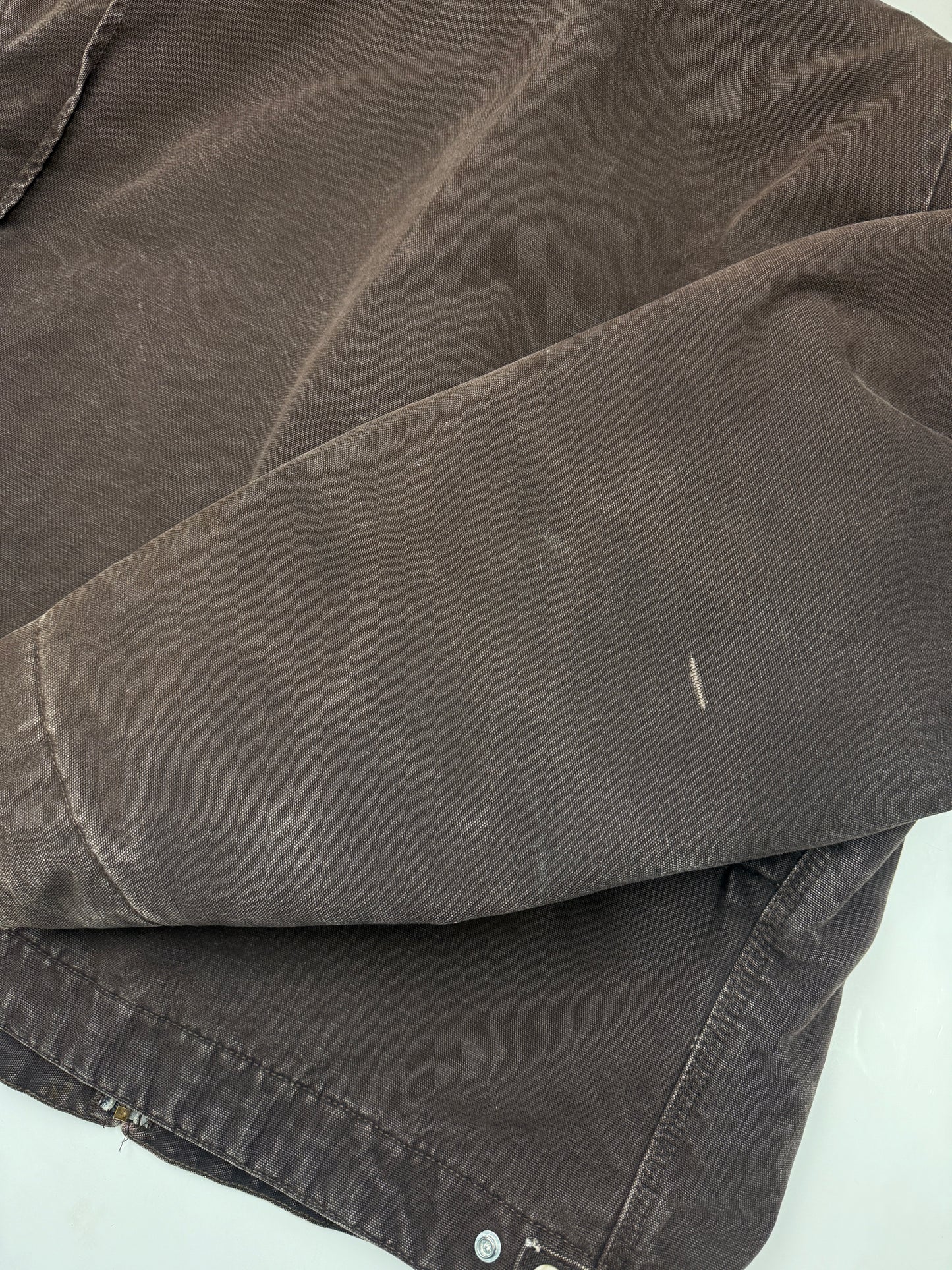 Vintage Carhartt Blanket Lined Brown Canvas Detroit Cropped Jacket Size XL J97 DKB
