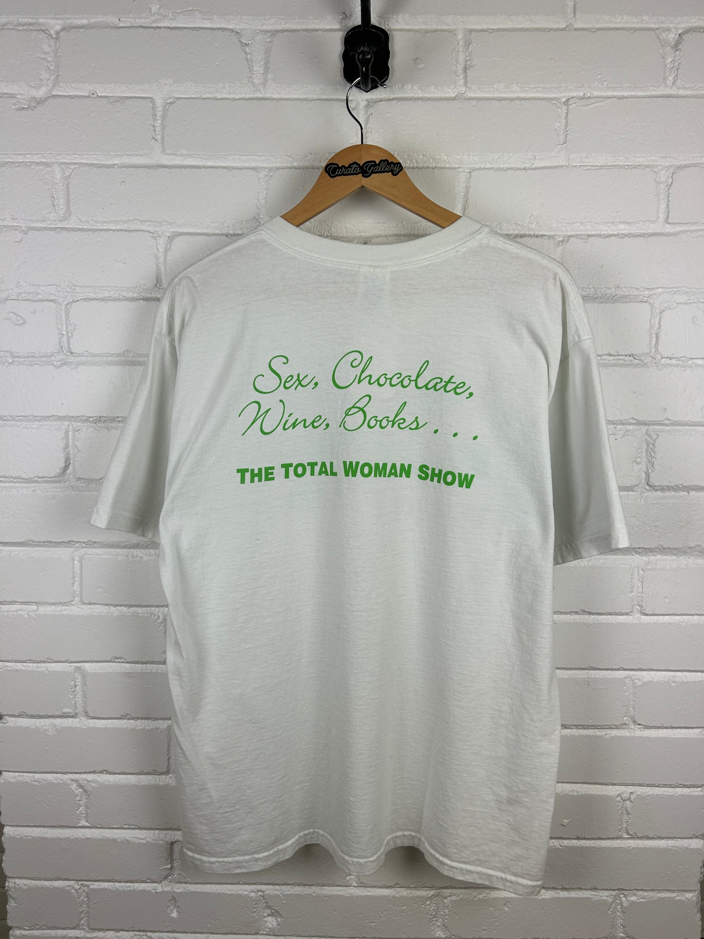 Vintage What Do Women Want?? Sex Chocolate Wine Books T Shirt Size L