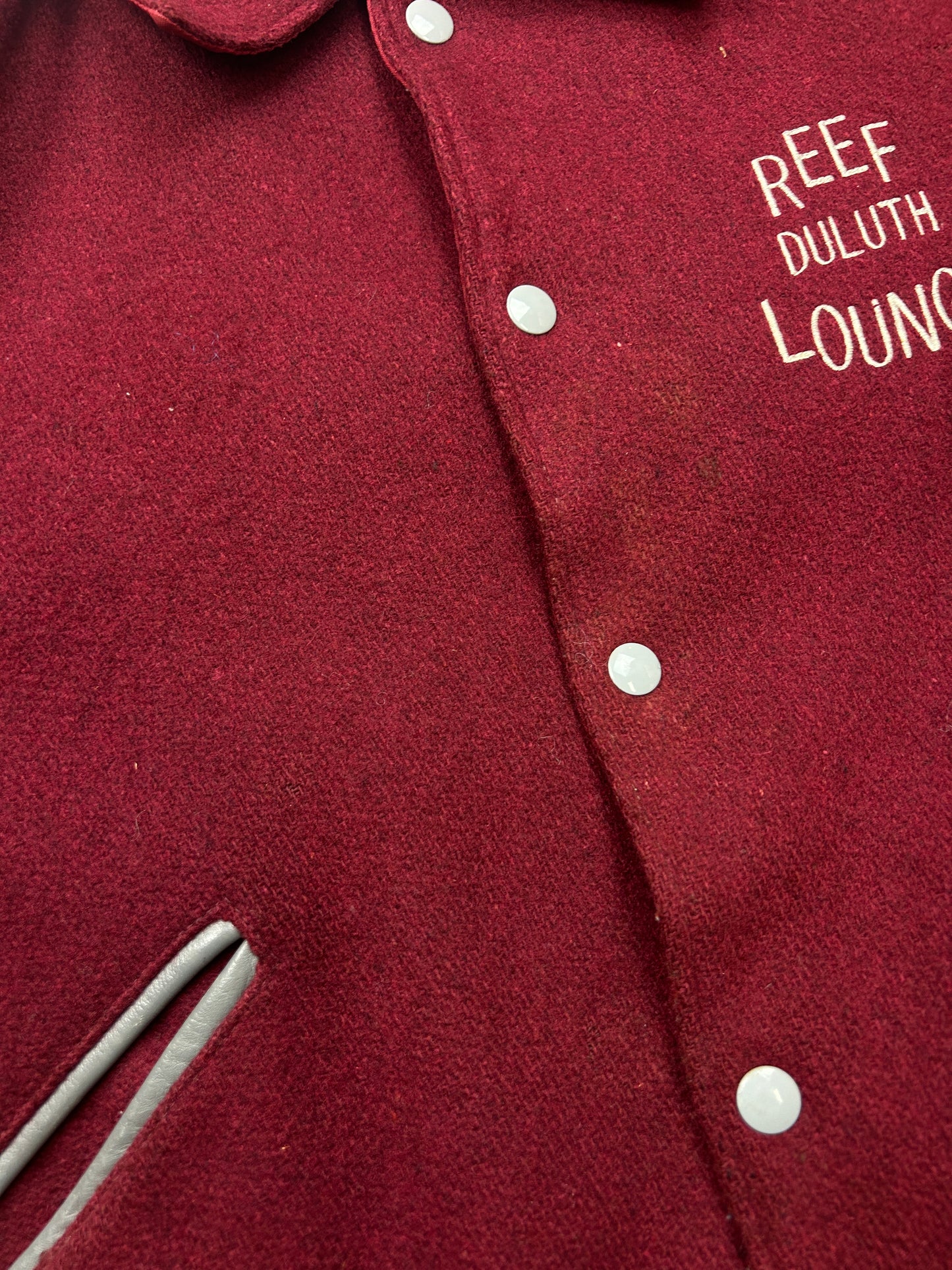Vintage 80s/90s Reef Duluth Lounge Varsity Letterman Jacket Size L