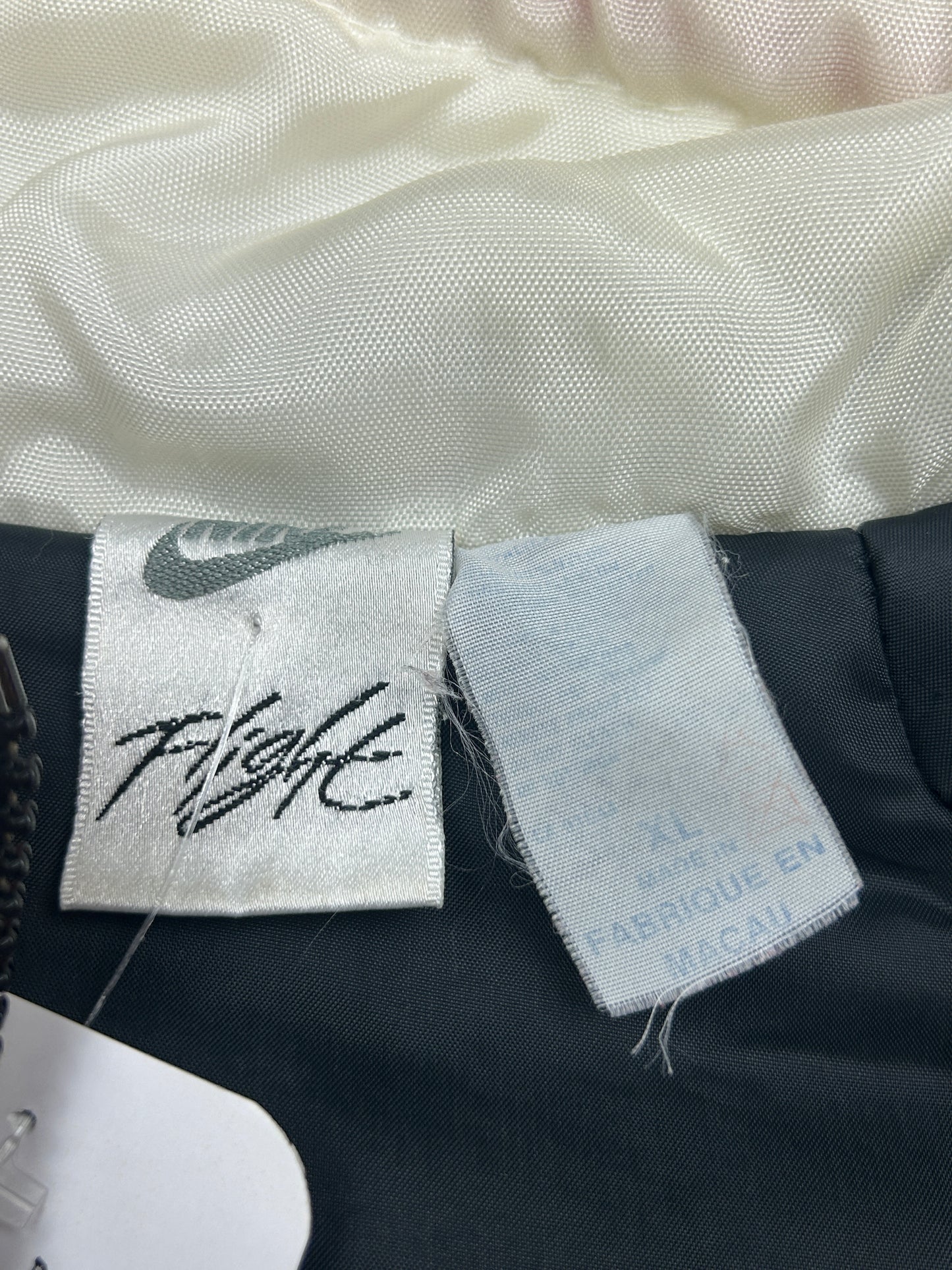 Vintage 80s/90s Nike Flight Embroidered Insulated Half Zip Pullover Jacket Size XL