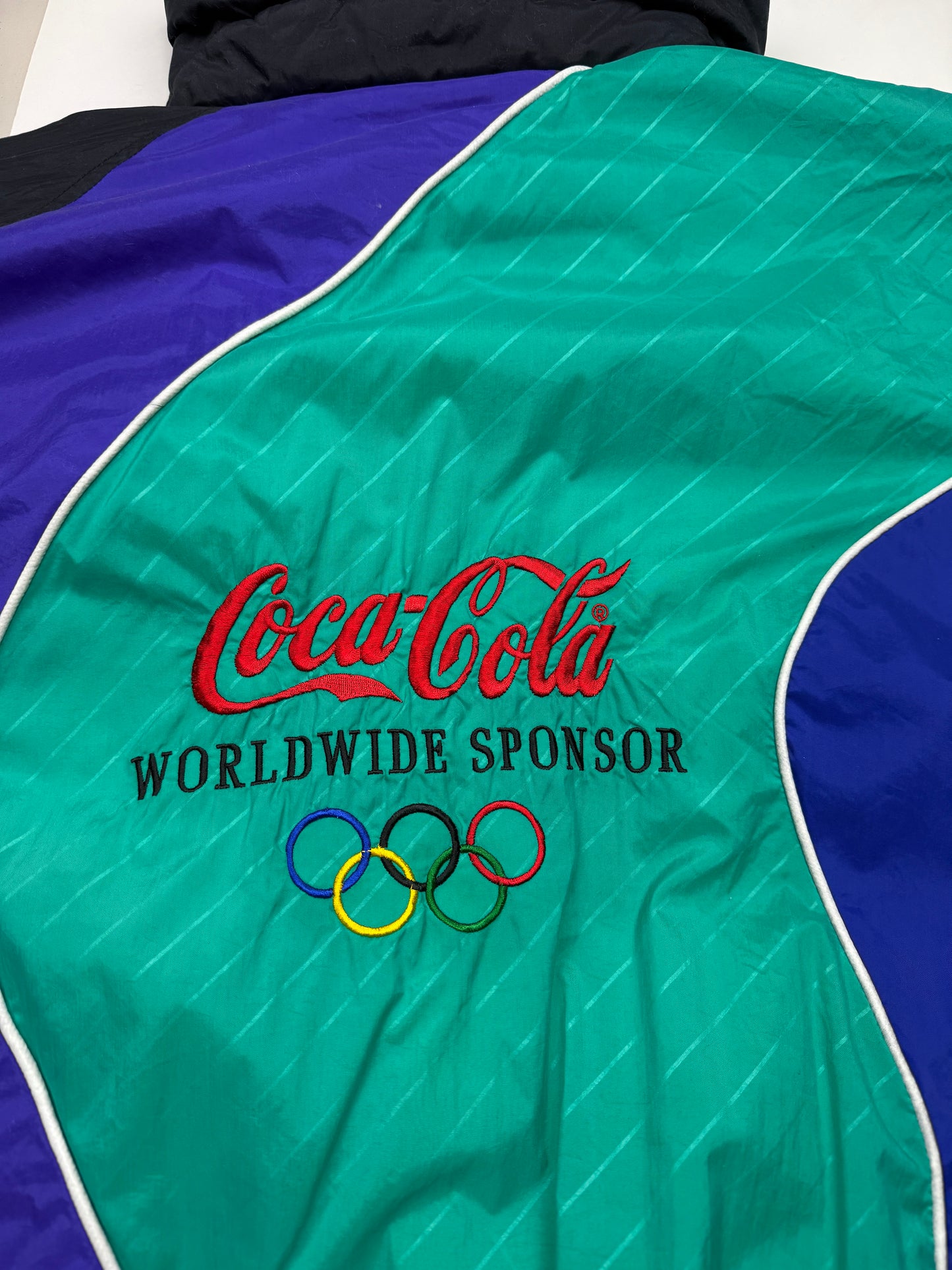 Vintage 1994 Lillehammer Olympics Coca Cola Team Canada Insulated Puffer Jacket Size XL