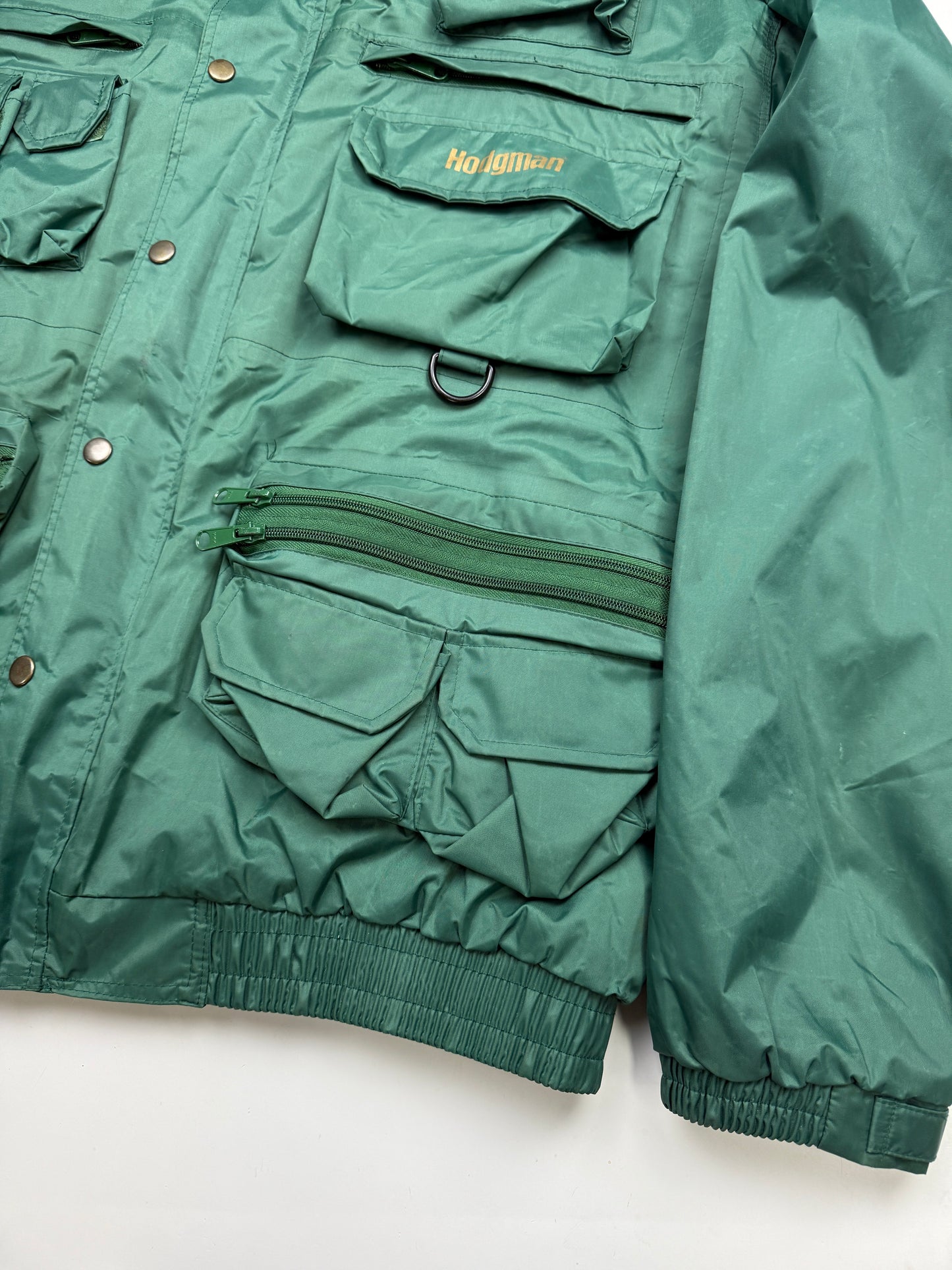 Vintage 80s/90s Holgman Lakestream Fly Fishing Multi Pocket Waterproof Jacket Size L