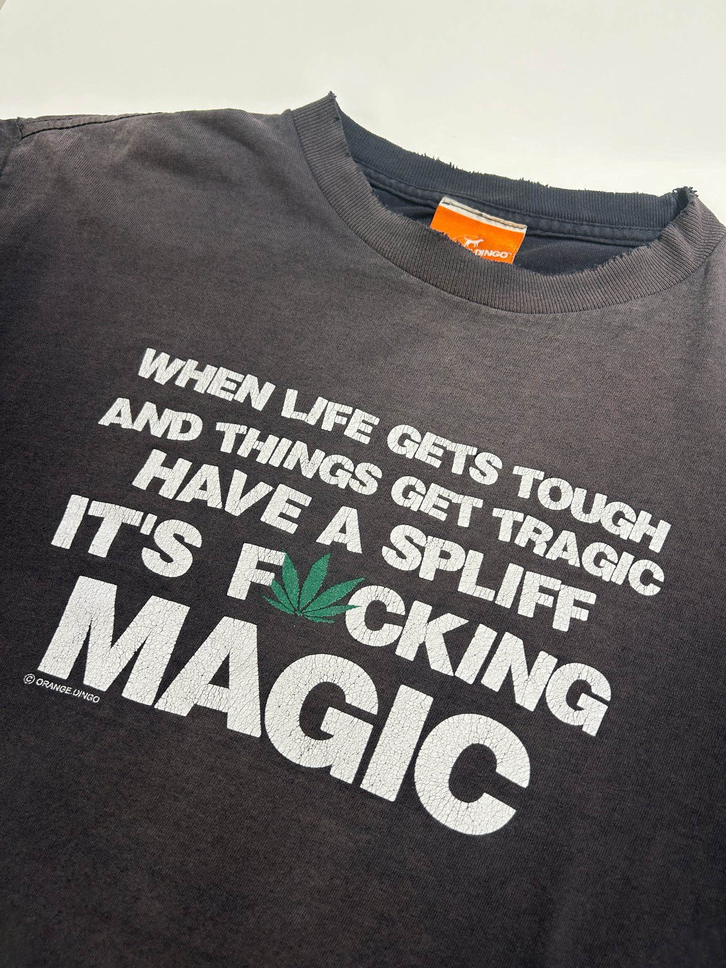 Vintage When Life Gets tough .. Have A Spliff Weed Marijuana Parody Promo T-Shirt Size L