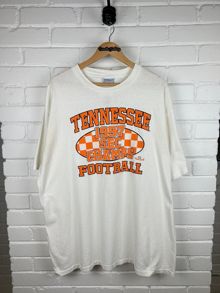 Vintage 1997 Tennese Volunteers SEC Champs NCAA Football Graphic T Shirt Size XXL