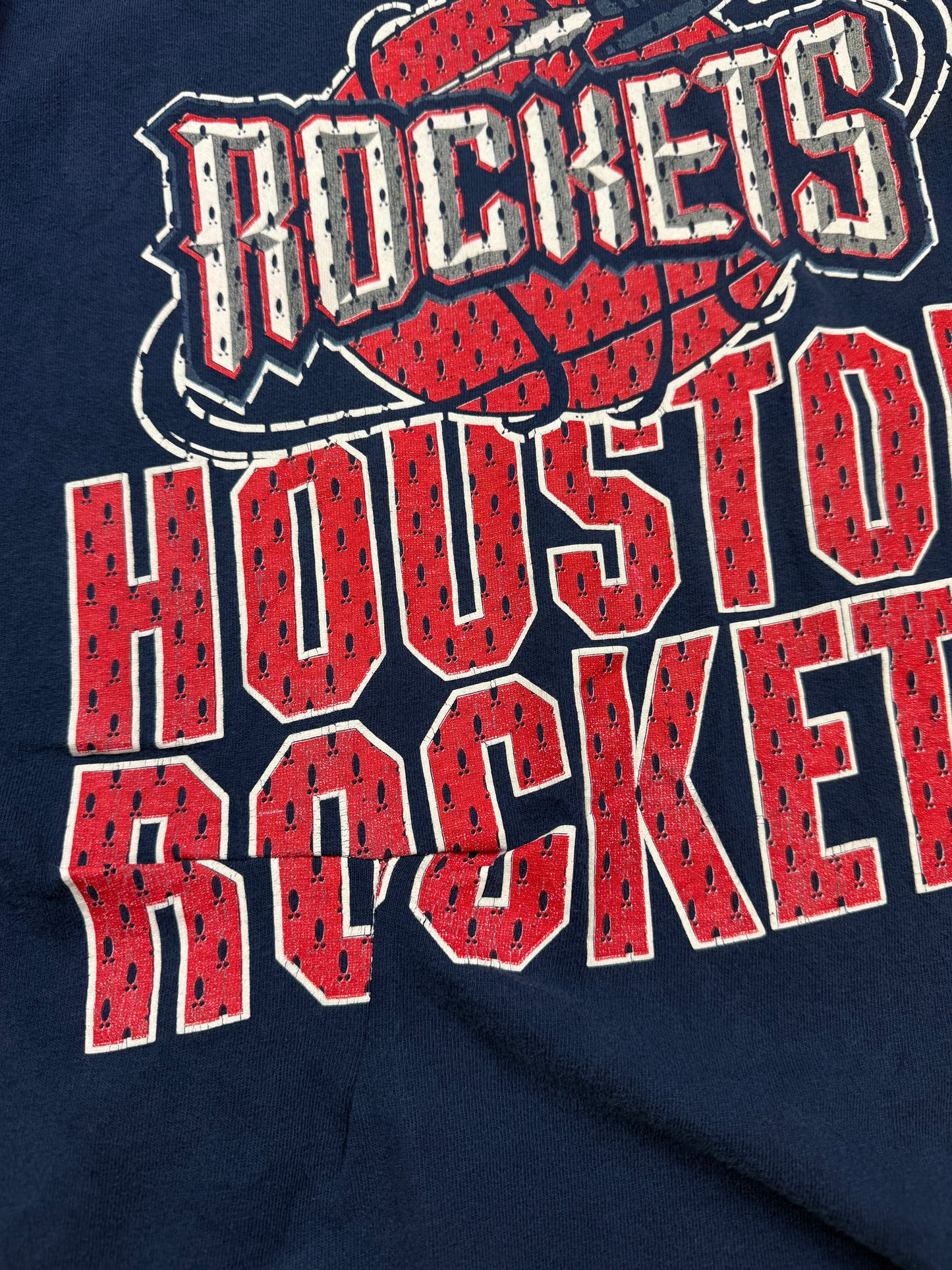 Vintage 90s Houston Rockets NBA Basketball Mesh Graphic Starter T Shirt Size L