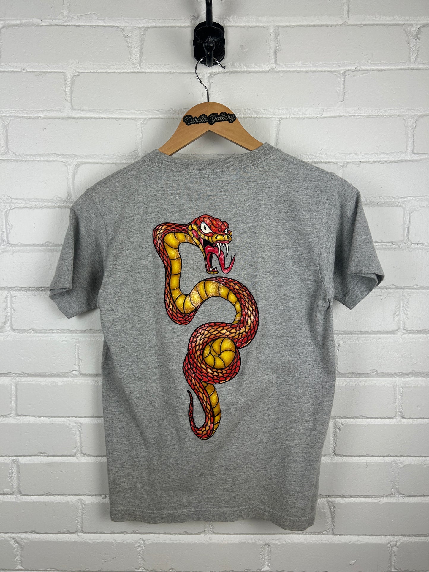 Vintage JNCO Y2K Snake Flames Graphic T Shirt Size S