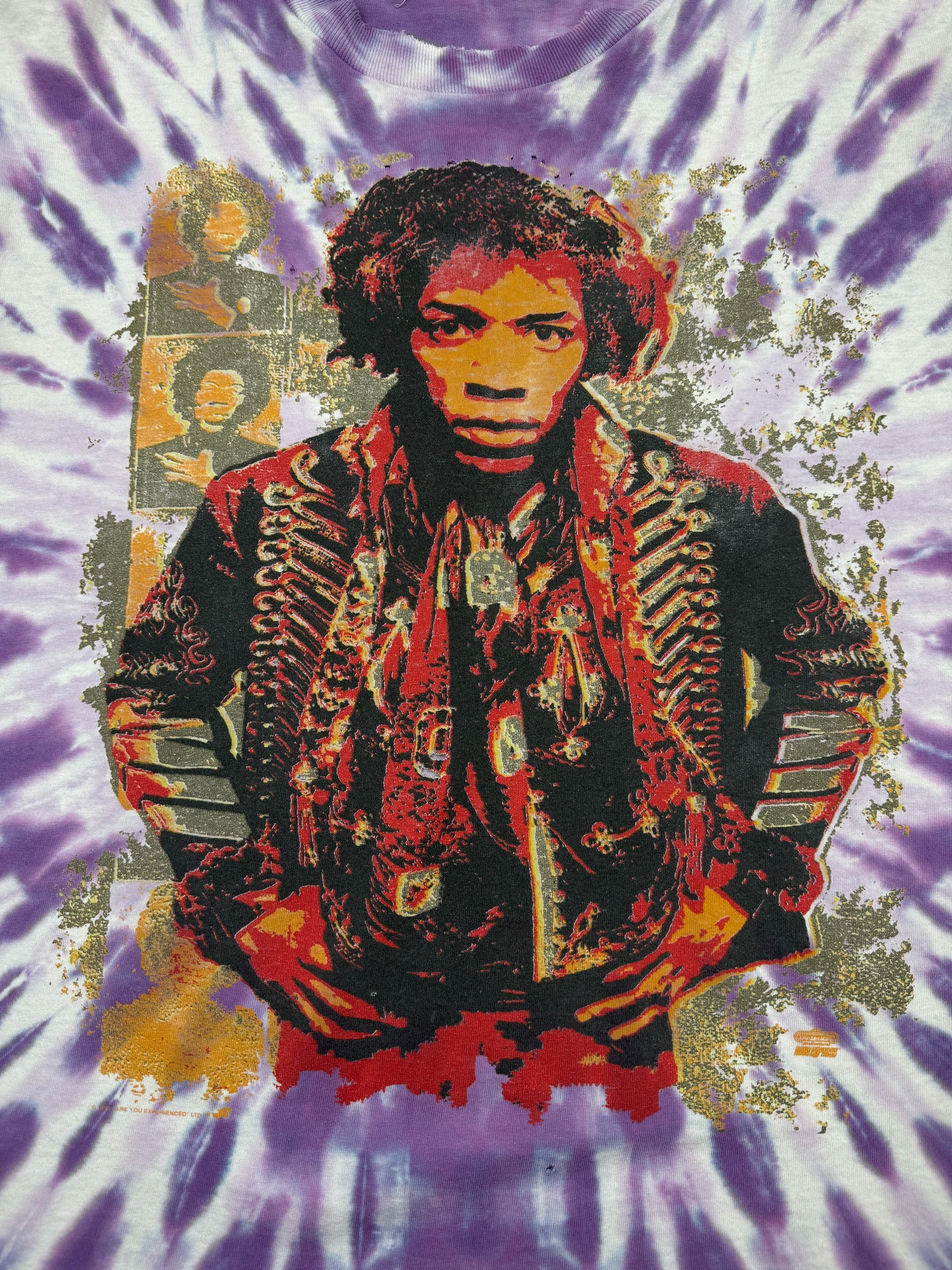 Vintage 1993 Jimi Hendrix On The Road Again Tie-Dye Winterland T Shirt Size XL 90s