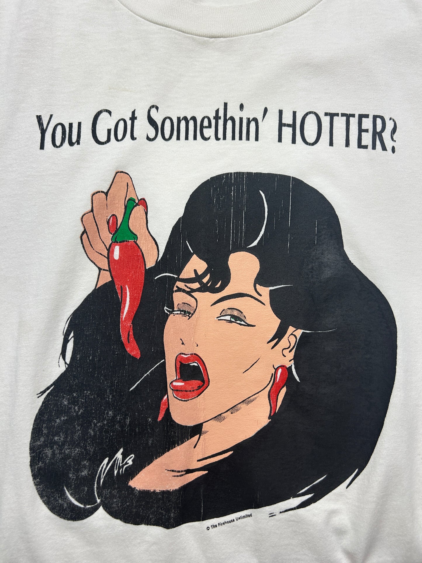 Vintage 90s You Got Something Hotter? Graphic T Shirt Size XL