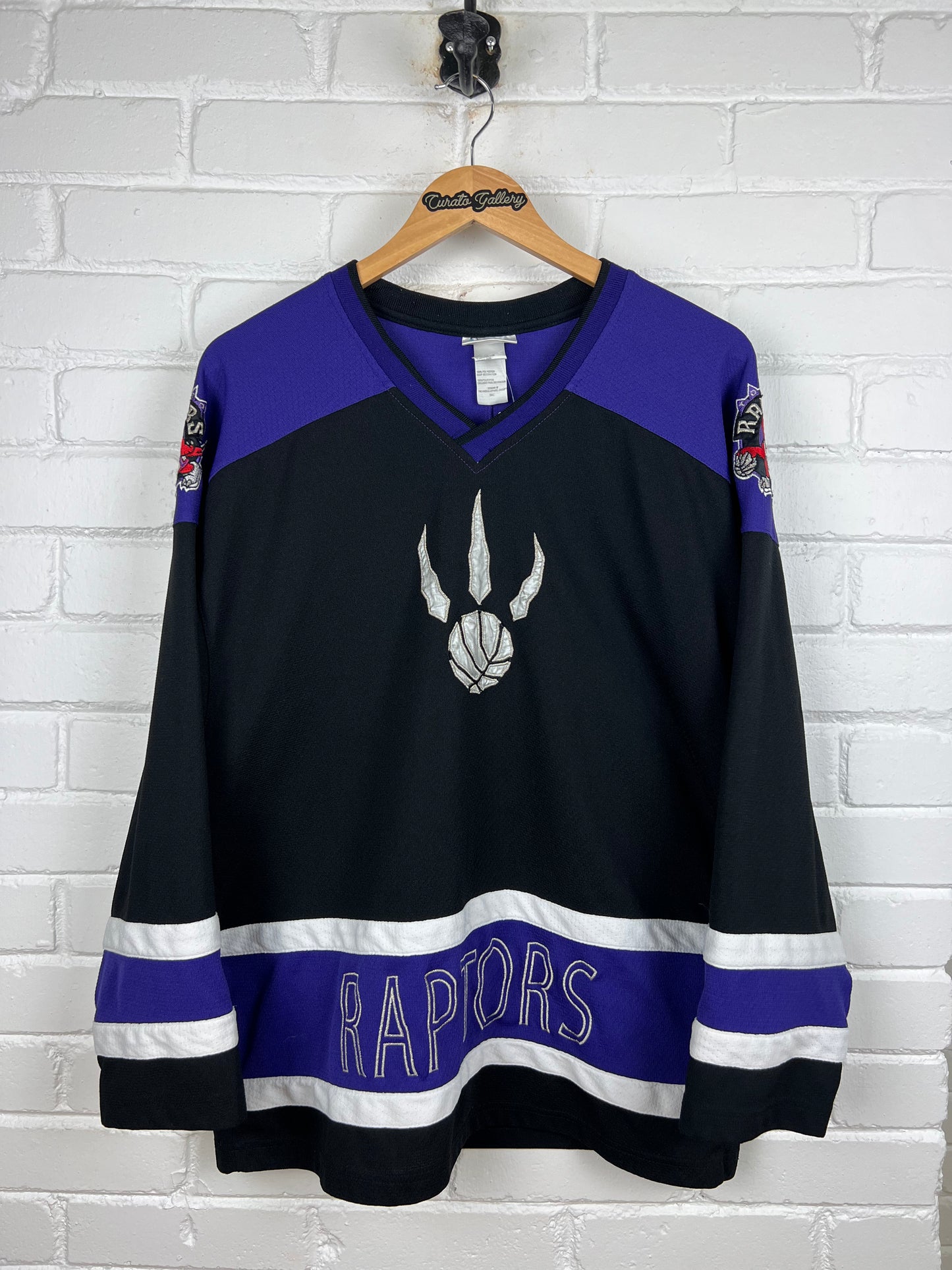 Vitnage 90s Toronto Raptors Stitched Logo Mighty Mac Hockey Jersey Size S