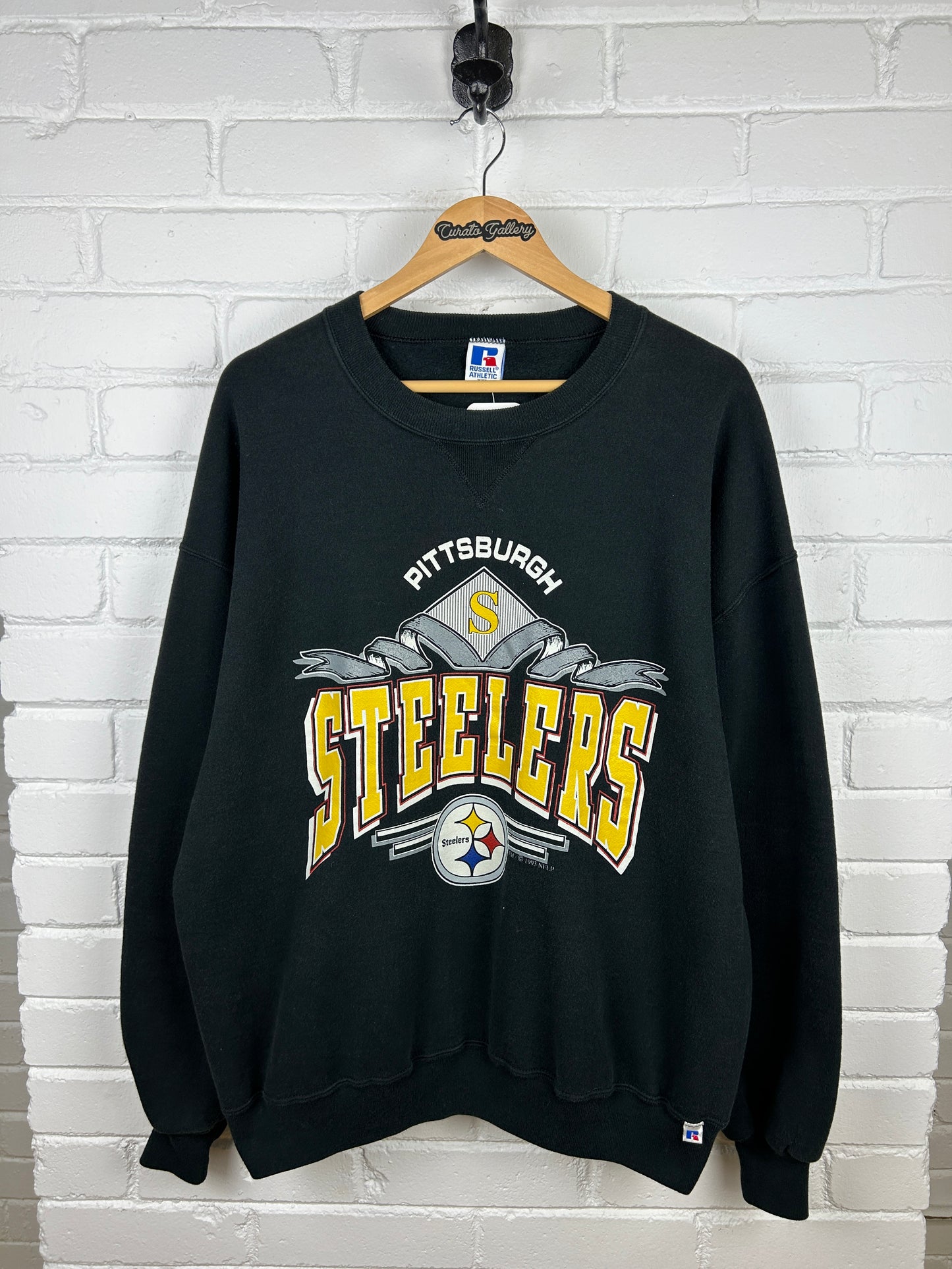 Vintage 1993 Pittsburgh Steelers NFL Russell Athletic Sweatshirt Size XXL 90s