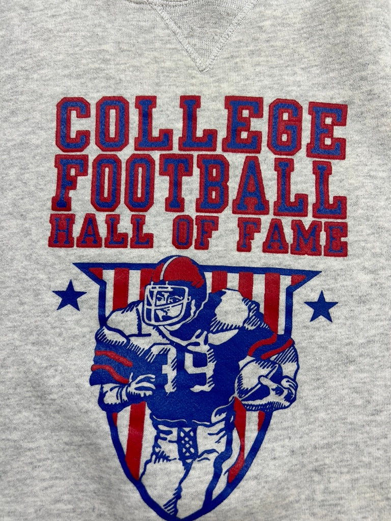 Vintage 90s College Football Hall Of Fame Logo NCAA Graphic Sweatshirt Size L