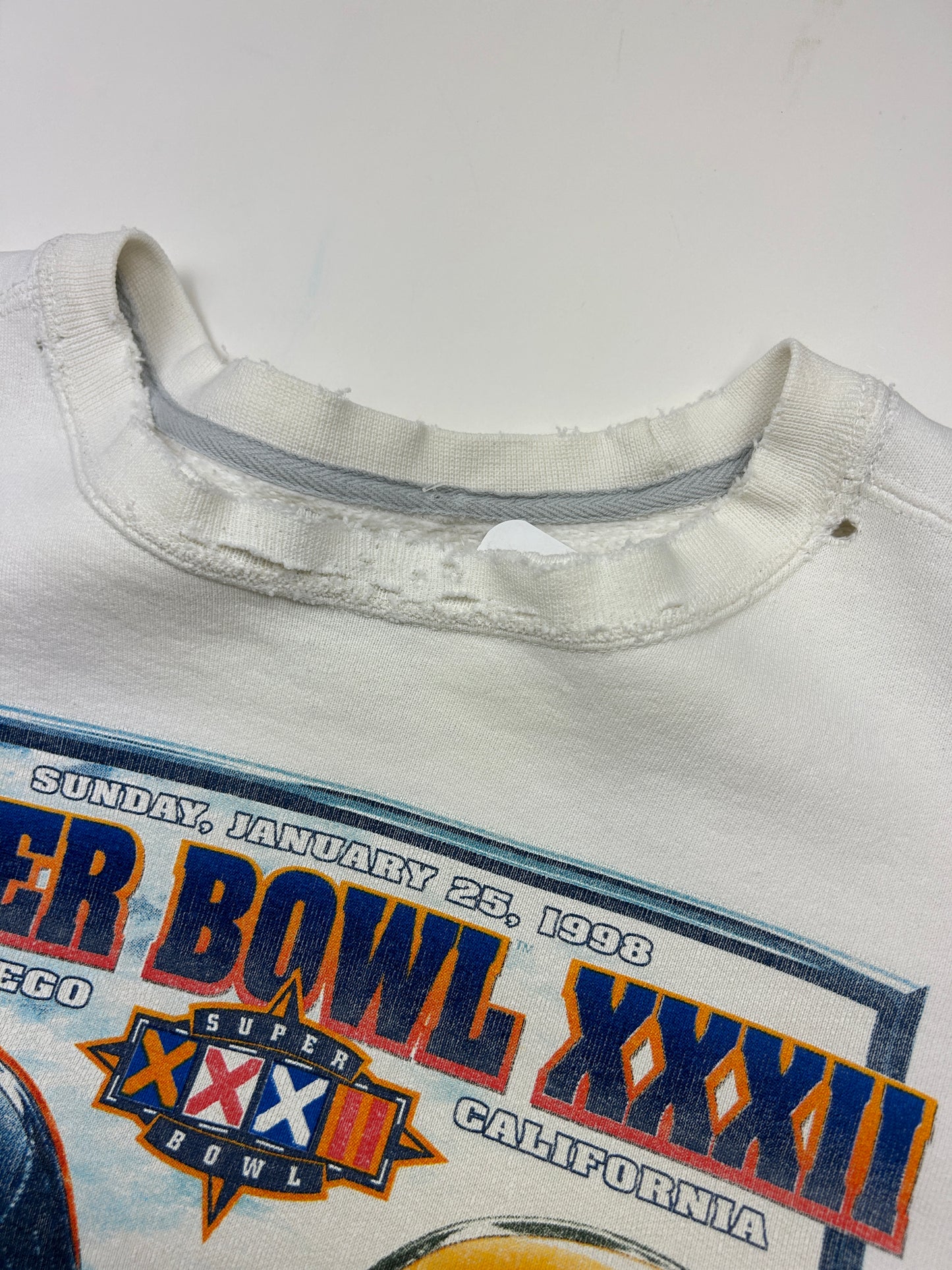 Vintage 1998 Super Bowl XXXII Broncos Vs Packers NFL Starter Sweatshirt Size XXL 90s