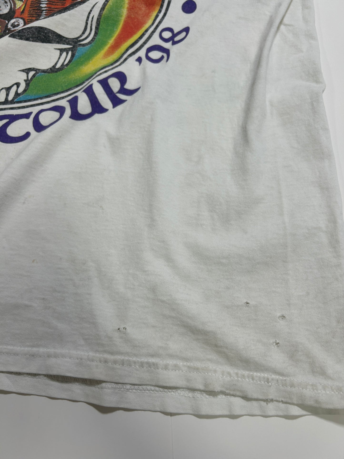 Vintage 1998 Grateful Dead Furthur Festival Summer Tour Skull Music T-Shirt Size XL 90s