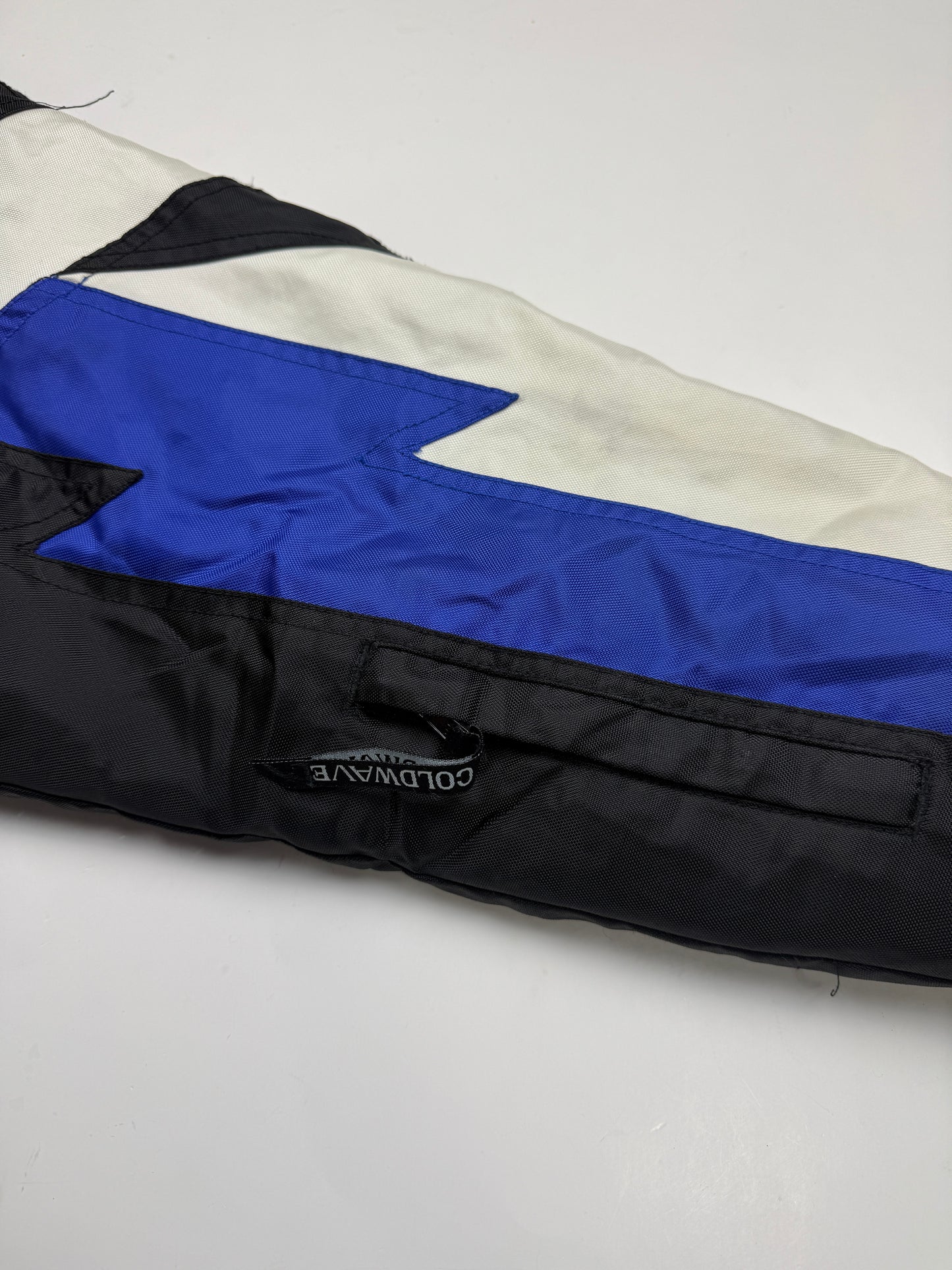 Vintage 90s Cold Wave Quilted Lined Snowmobile Jagged Edge Shockwave Insulated Jacket Size M